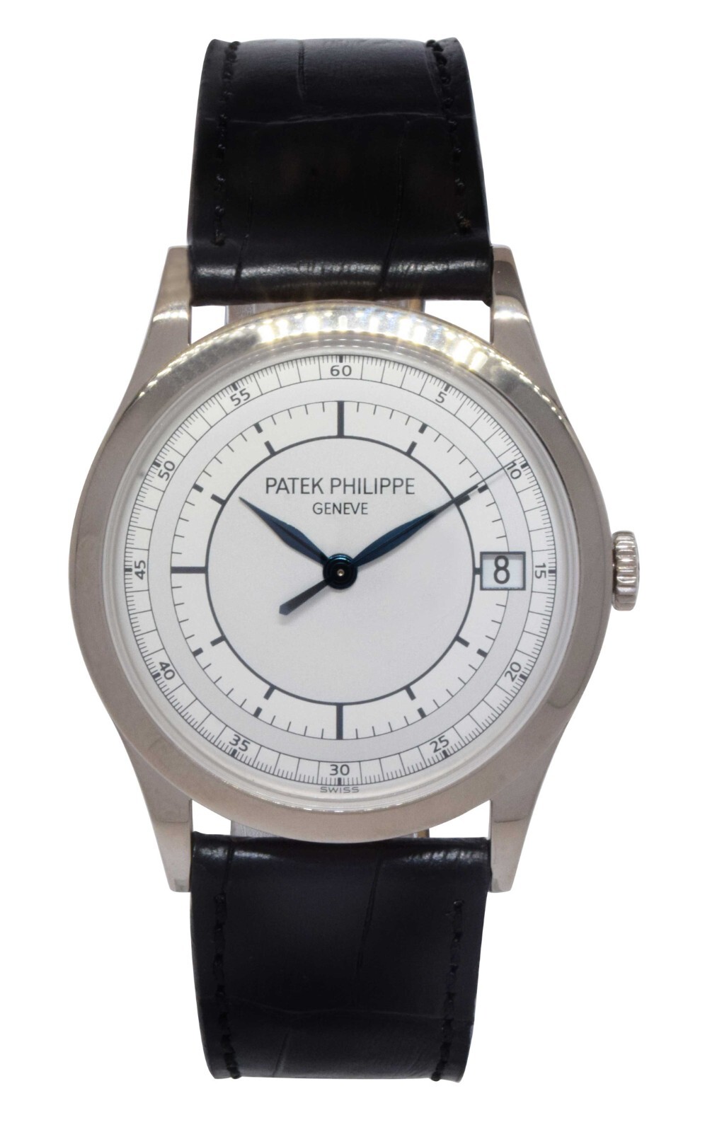 Patek Philippe Calatrava 5296 18k White Gold Mens 38mm Automatic Watch 5296G