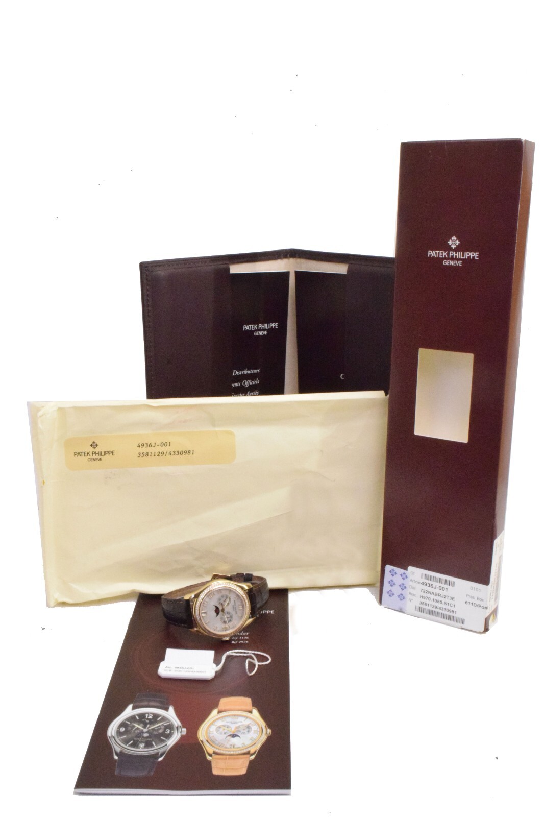 Patek Philippe Annual Calendar 18k Yellow Gold MOP Diamond 37mm Watch + 4936J
