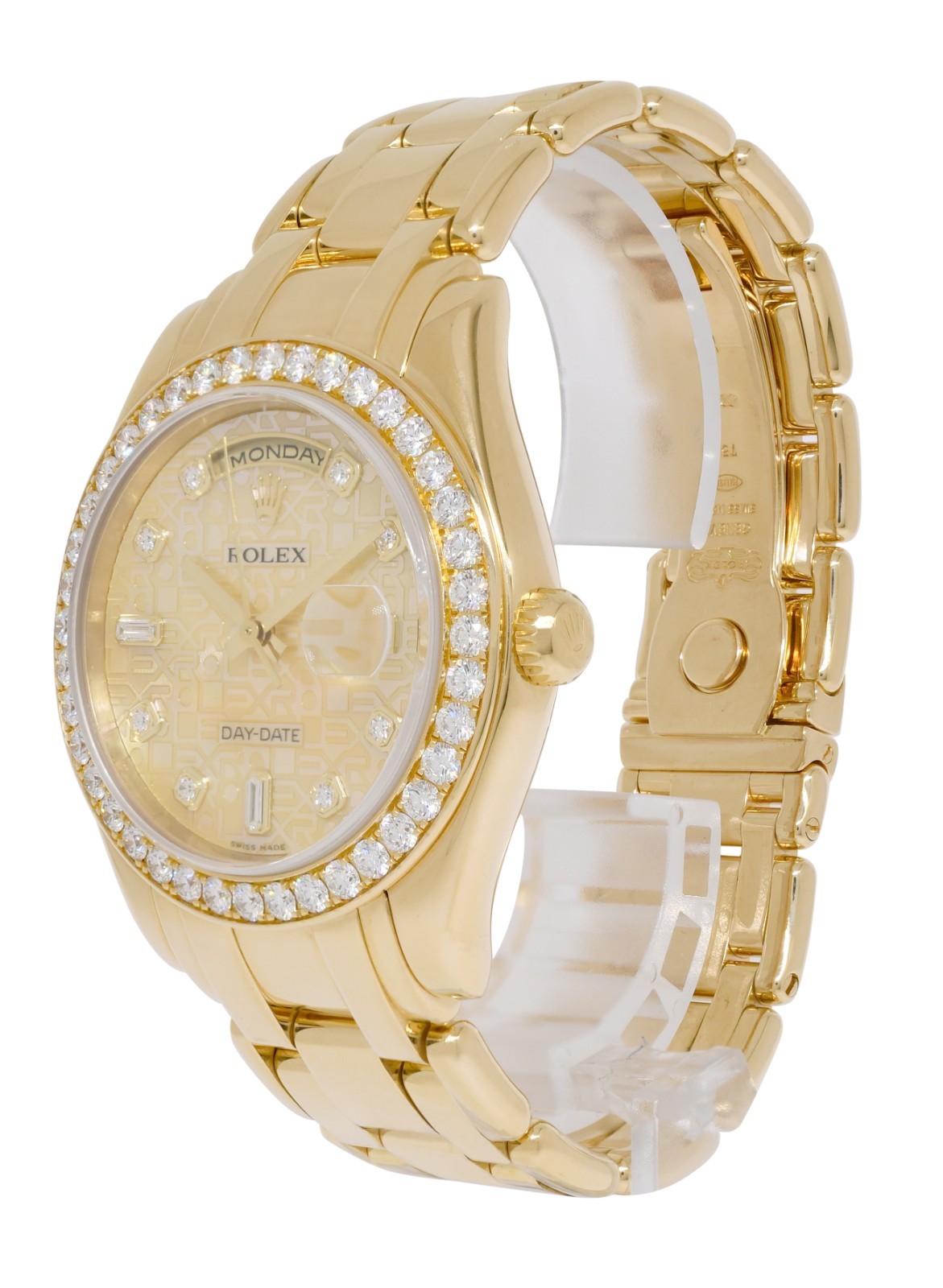 Rolex Masterpiece 18k Yellow Gold MOP Jubilee Diamond 39mm Watch D 18948