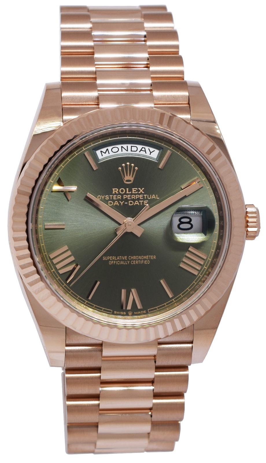 Rolex Day-Date 40 18k Rose Gold Olive Green Mens Watch B/P '23 228235 Rolex Day-Date 40 18k Rose Gold Olive Green Mens Watch B/P '23 228235
