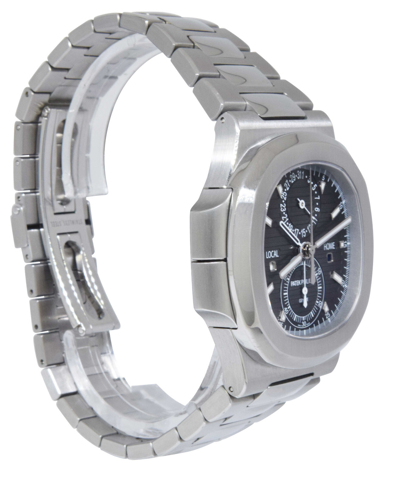 Patek Philippe Nautilus 5990 Chrono/GMT Steel Black Dial Watch B/P '19 5990/1A