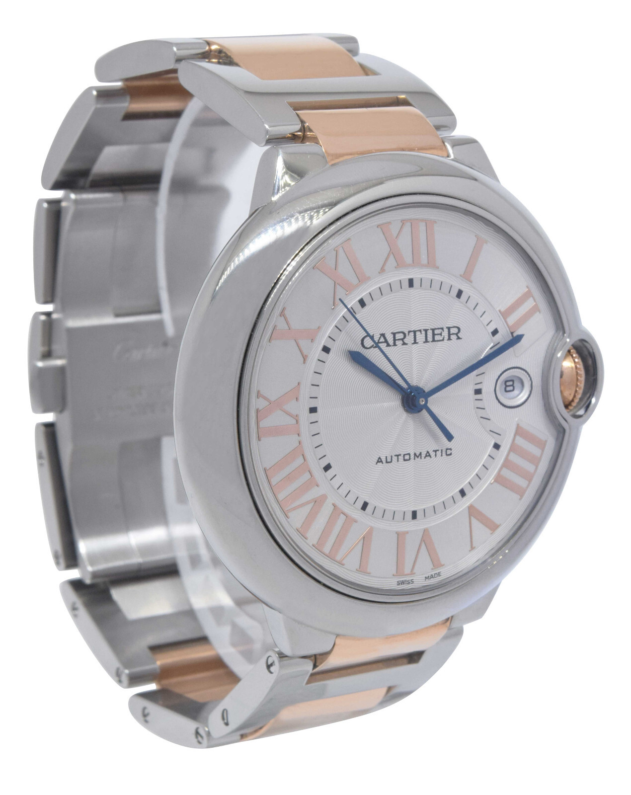 Cartier Ballon Bleu 42mm 18k Rose Gold/Steel Automatic Watch W6920095 3765
