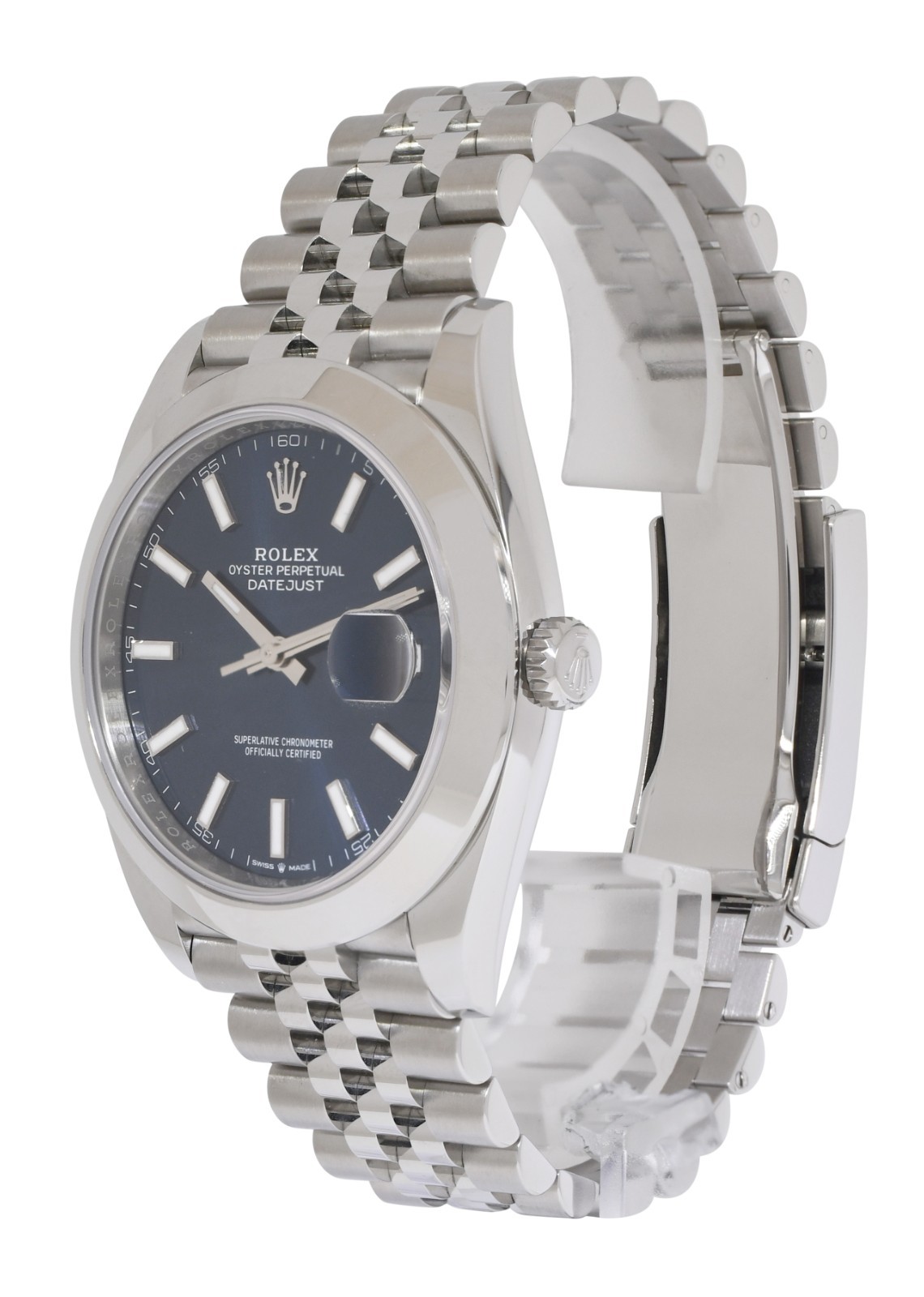 NOS Rolex Datejust 41 Steel Blue Dial Jubilee Bracelet Watch B/P '25 126300