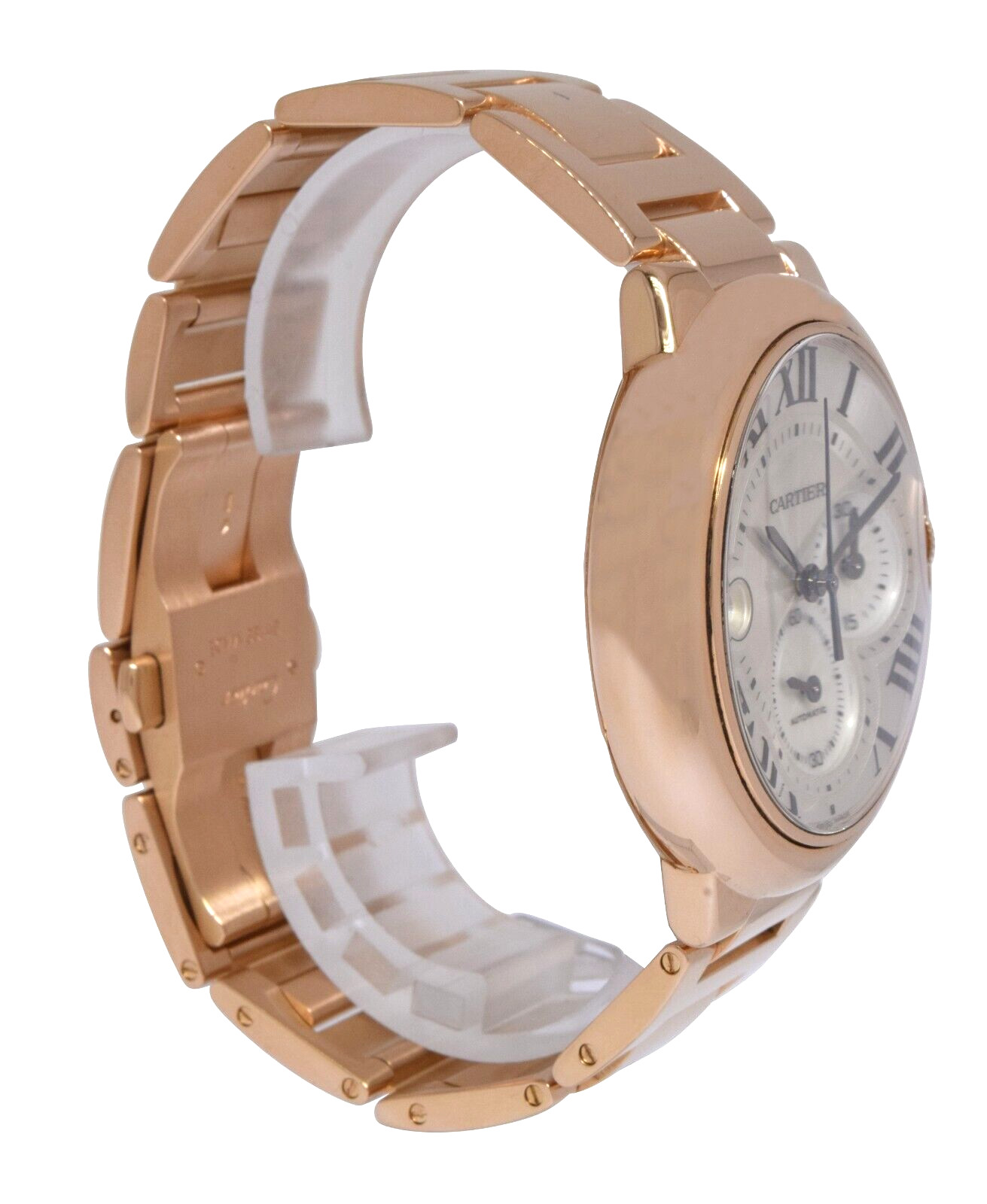 Cartier Ballon Bleu XL 44mm Chronograph 18k Rose Gold Mens Watch W6920010 3107