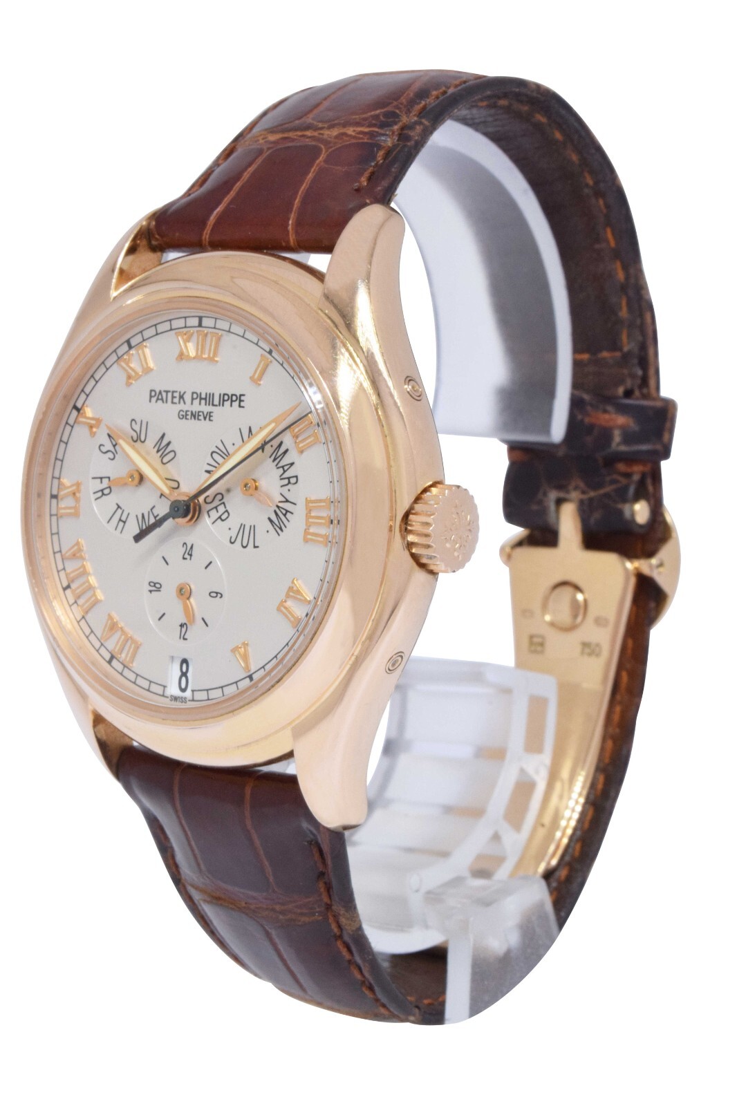 Patek Philippe Annual Calendar 5035 18k Rose Gold Mens 37mm Watch 5035R