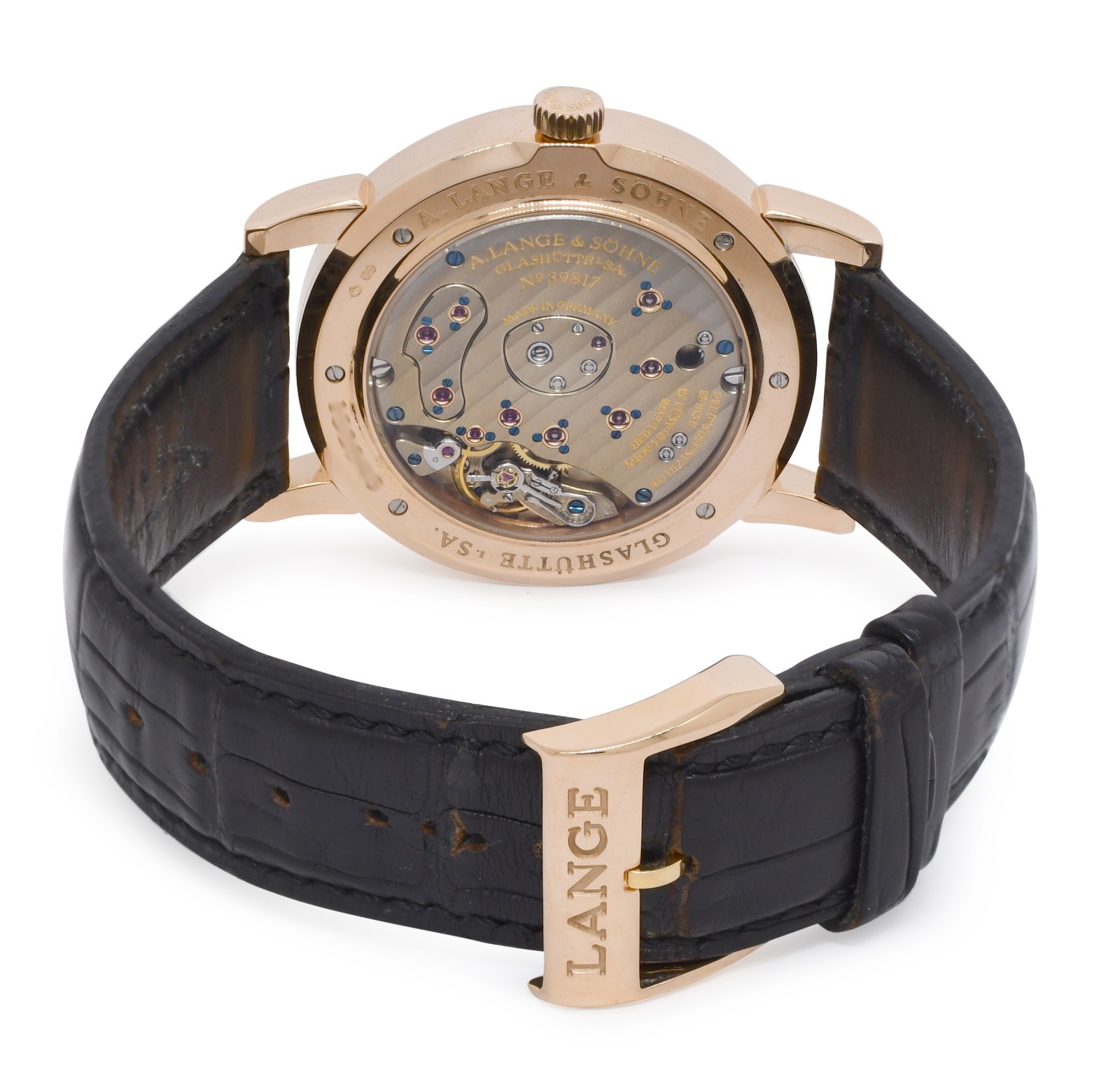 A. Lange & Sohne Grand Lange 1 18k Rose Gold 42mm Manual Watch B/B 115.031