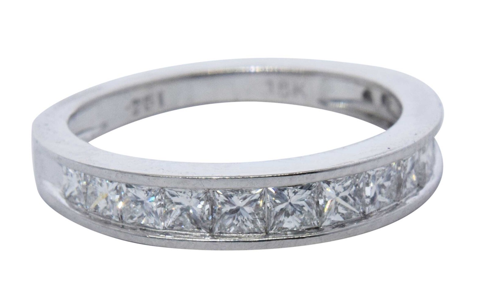 Diamond Ring Bridal Set (2) 1.35 TCW 18k White Gold Size: 4.25