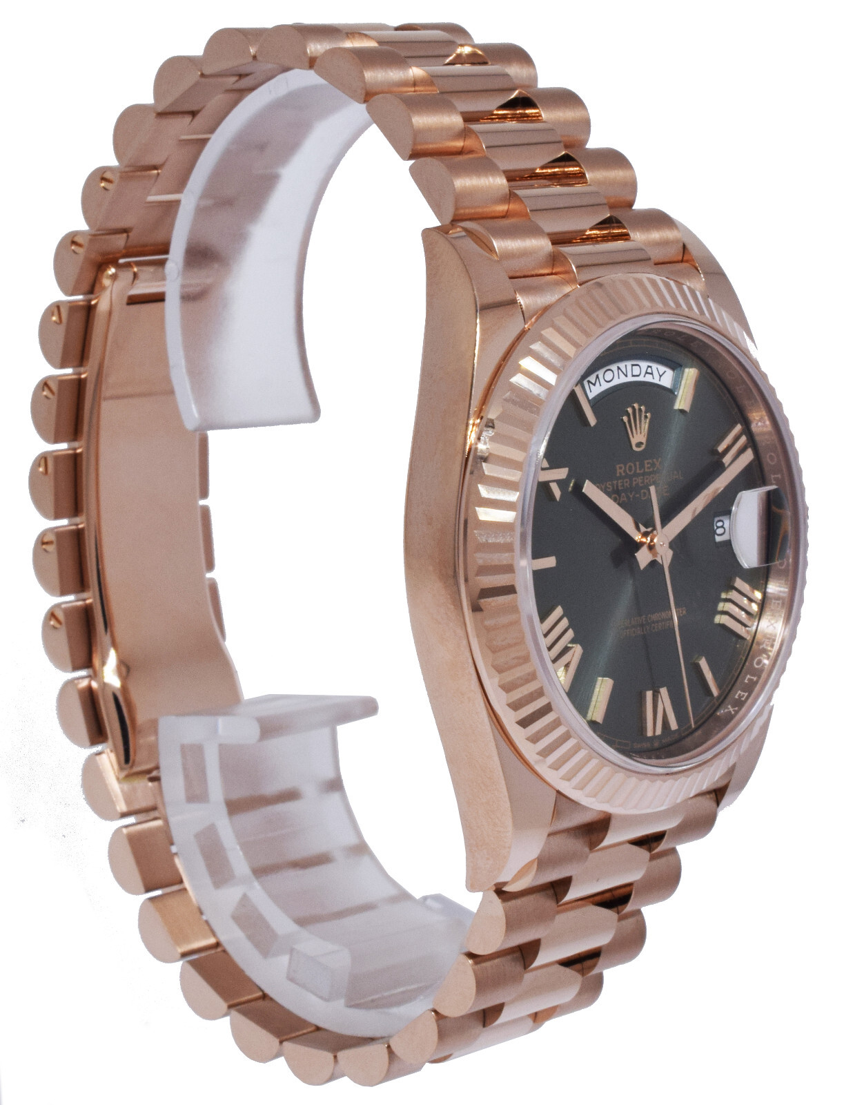 Rolex Day-Date 40 18k Rose Gold Olive Green Mens Watch B/P '23 228235 Rolex Day-Date 40 18k Rose Gold Olive Green Mens Watch B/P '23 228235