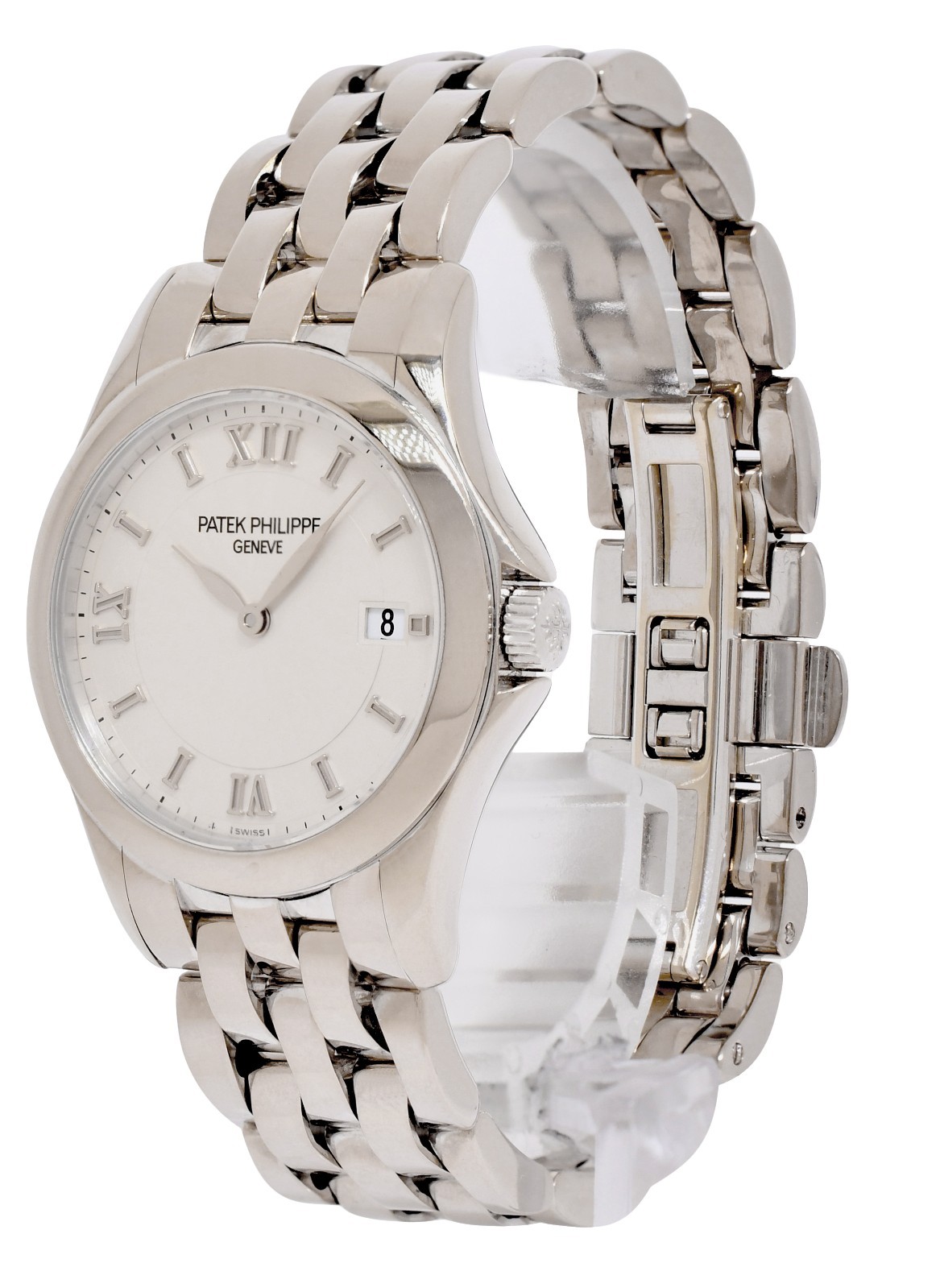 Patek Philippe Calatrava 18k White Gold Ladies 28mm Quartz Watch +Papers 4906/1G