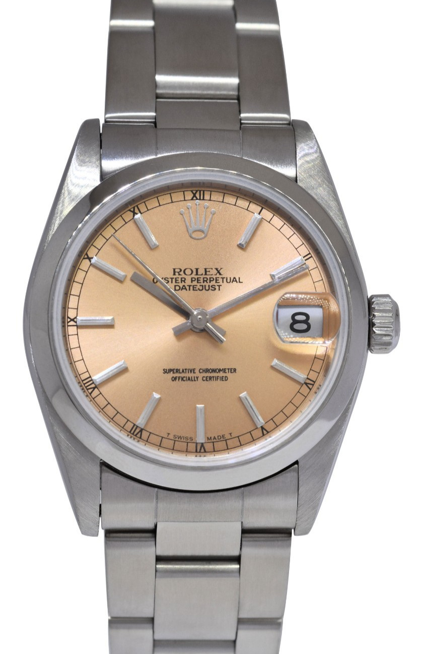 Rolex Datejust Steel Salmon Dial Oyster Bracelet Ladies 31mm Watch P 78240