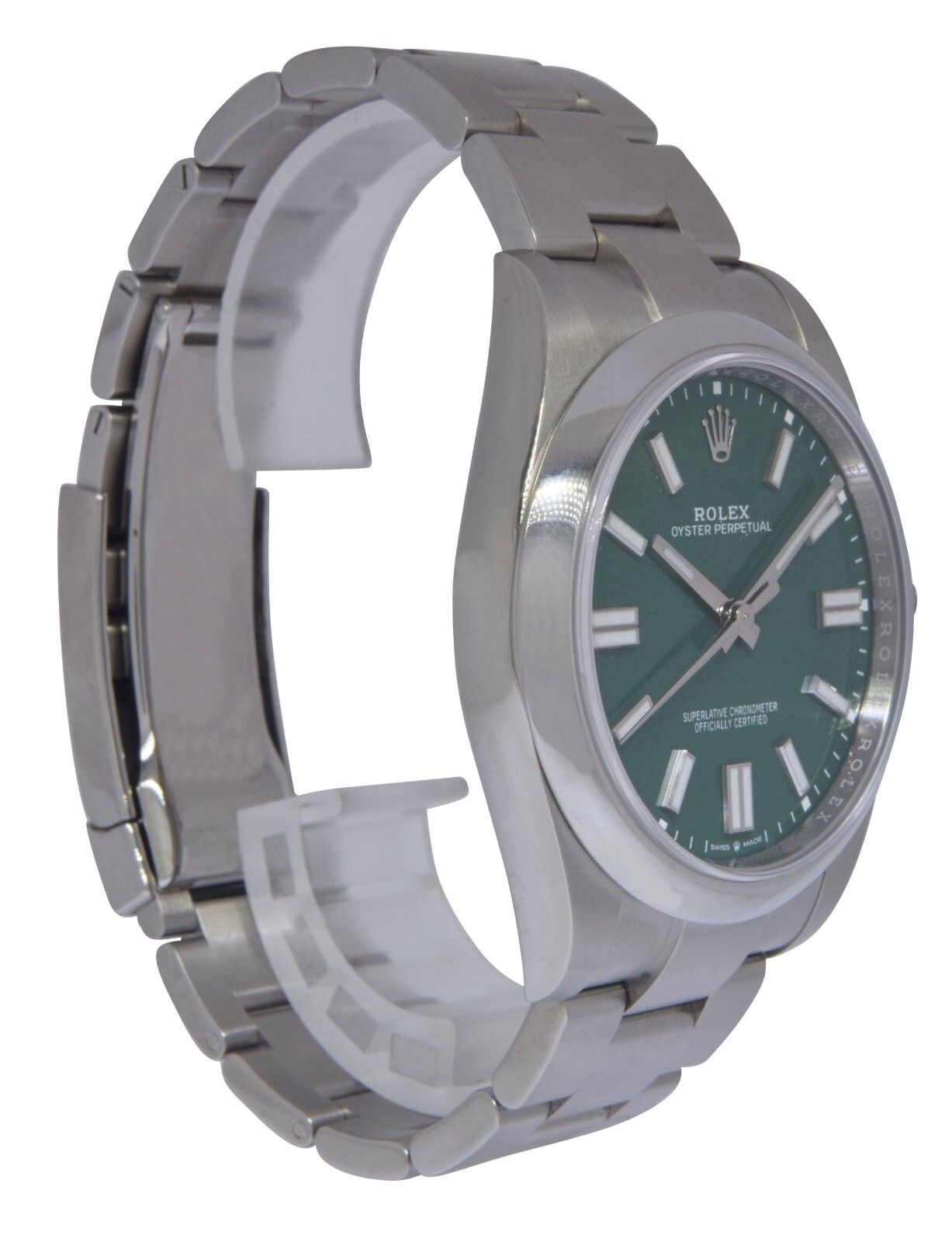 NEW Rolex Oyster Perpetual 41 Steel Green Dial Mens Watch Box/Papers '24 124300