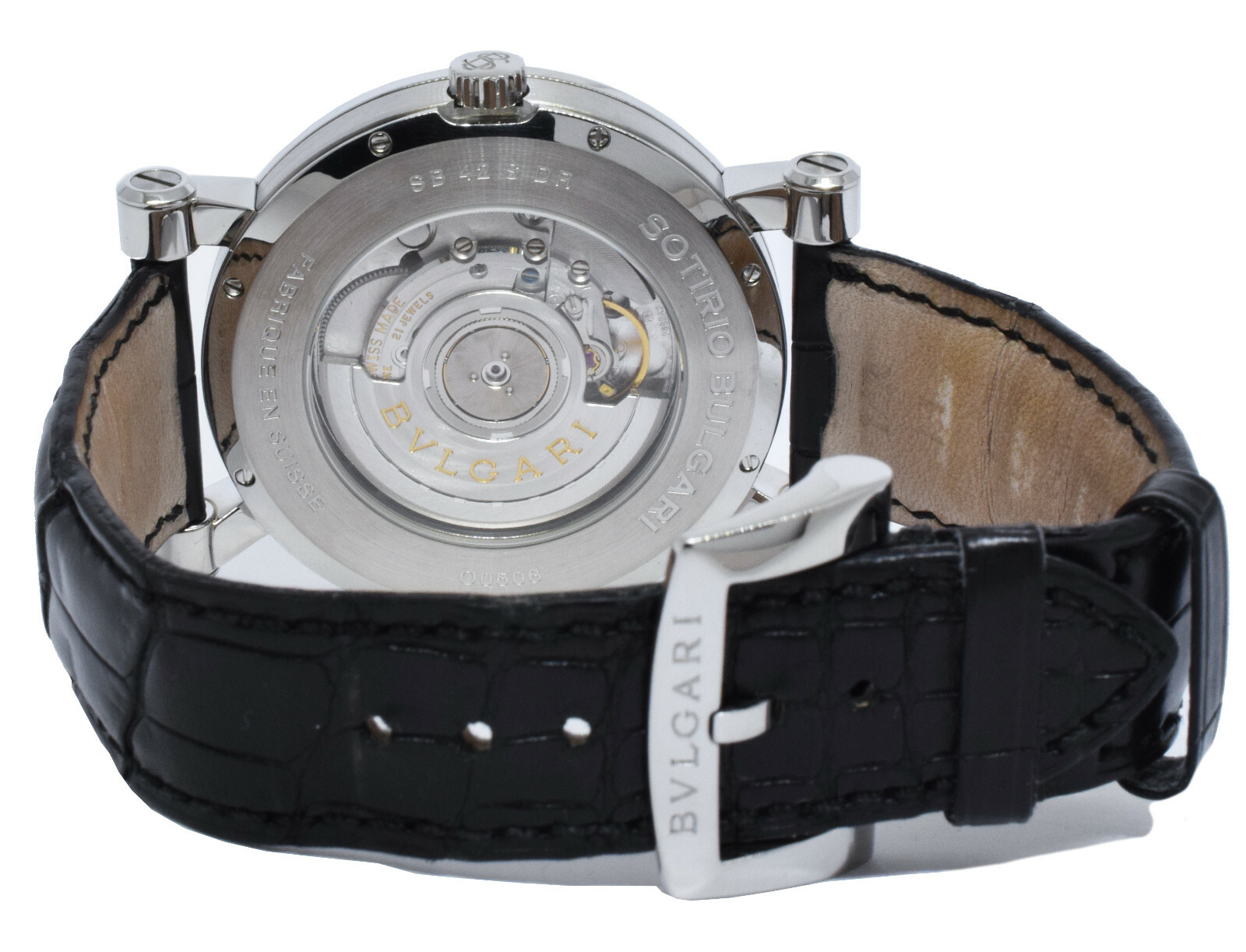 Bvlgari Sotirio Retrograde Date Steel Automatic Mens Watch Bulgari SB42SDR