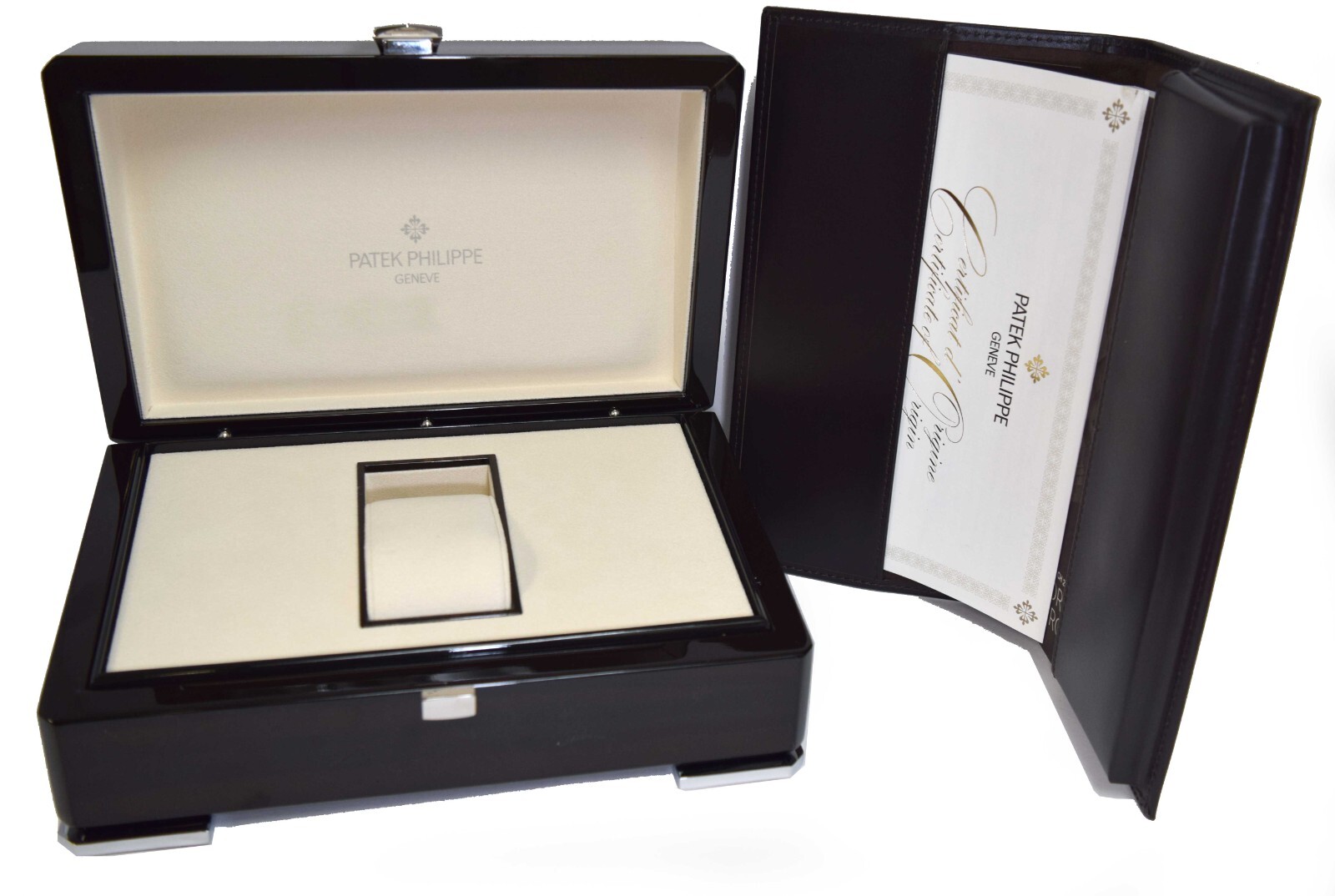 NOS Patek Philippe Annual Calendar 18k White Gold Blue Dial Watch B/P '25 5205G