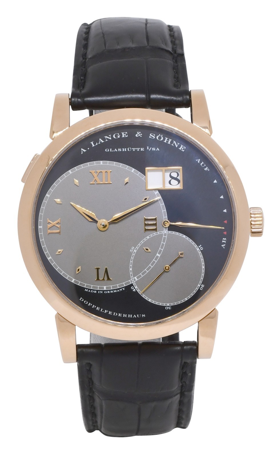 A. Lange & Sohne Grand Lange 1 18k Rose Gold 42mm Manual Watch B/B 115.031