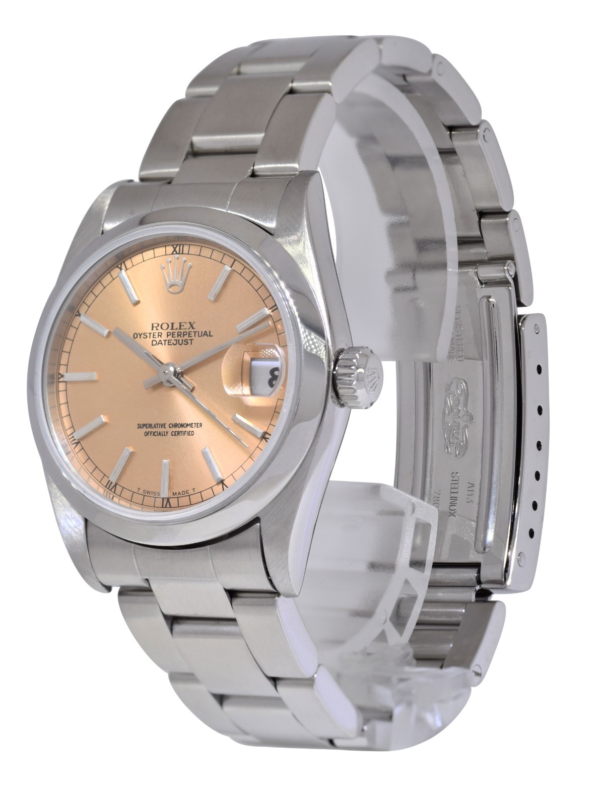 Rolex Datejust Steel Salmon Dial Oyster Bracelet Ladies 31mm Watch P 78240
