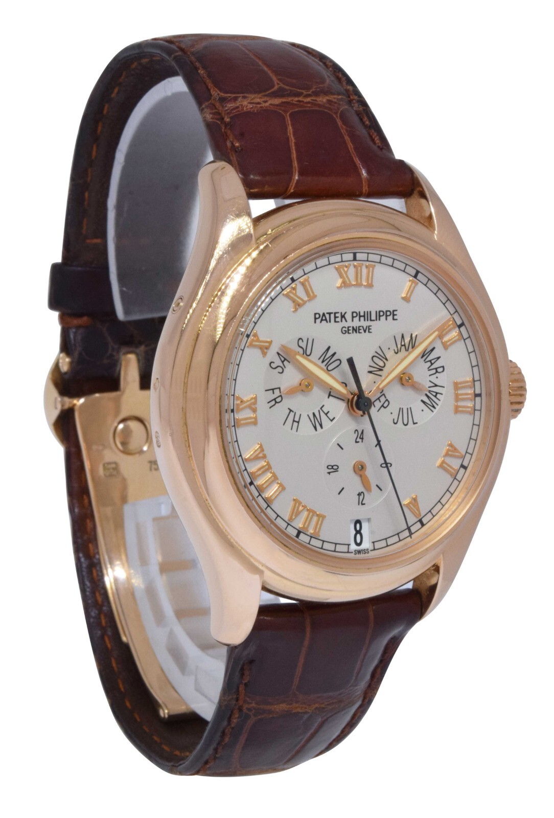 Patek Philippe Annual Calendar 5035 18k Rose Gold Mens 37mm Watch 5035R