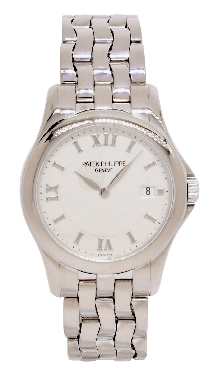 Patek Philippe Calatrava 18k White Gold Ladies 28mm Quartz Watch +Papers 4906/1G