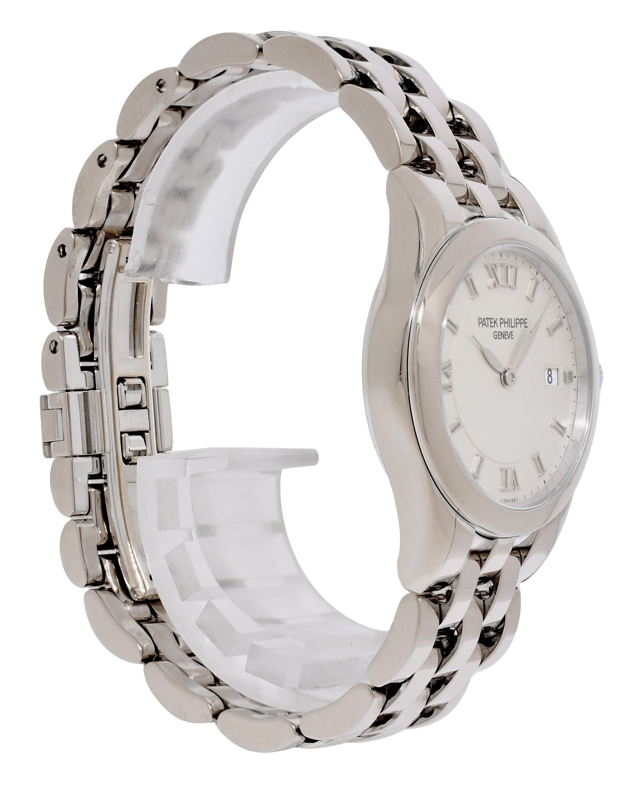 Patek Philippe Calatrava 18k White Gold Ladies 28mm Quartz Watch +Papers 4906/1G