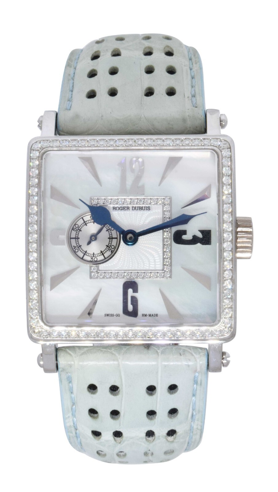 Roger Dubuis Golden Square 18k White Gold Ladies 34mm Limited Watch B/P G3498SD