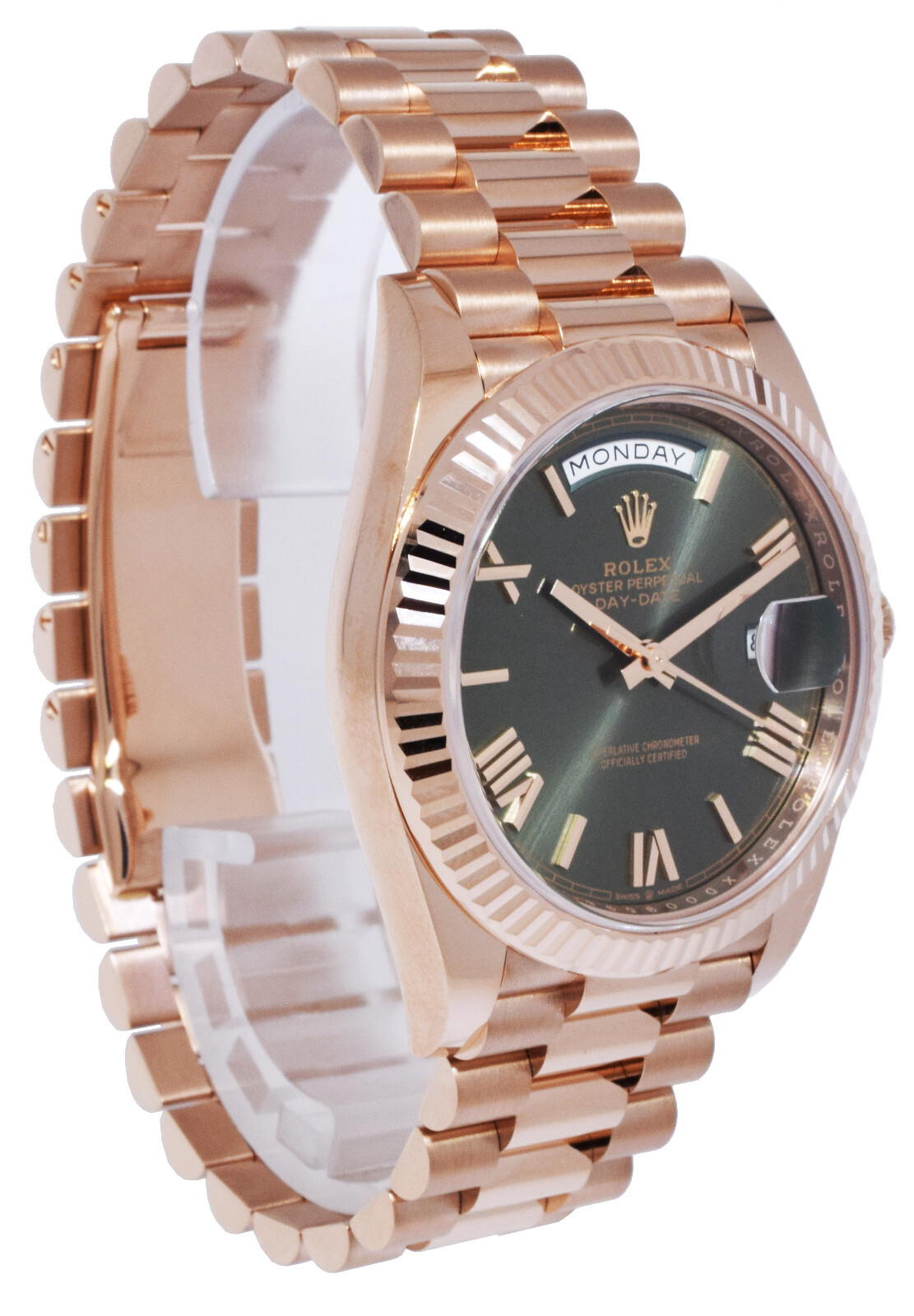 Rolex Day-Date 40 18k Rose Gold Olive Green Mens Watch B/P '23 228235 Rolex Day-Date 40 18k Rose Gold Olive Green Mens Watch B/P '23 228235
