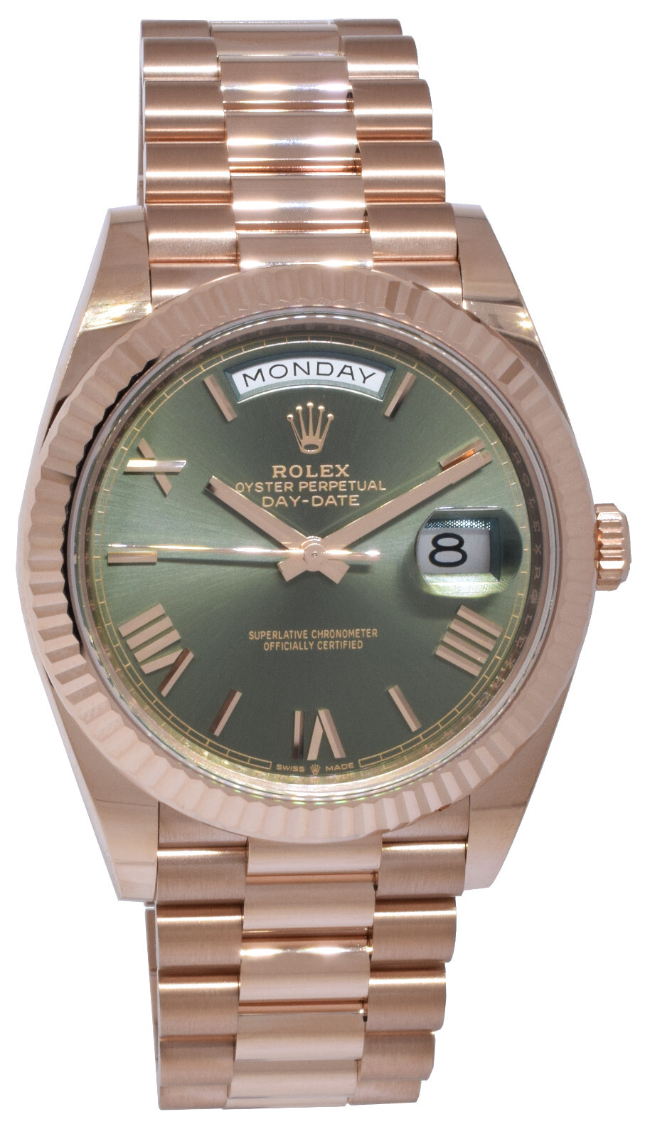 Rolex Day-Date 40 18k Rose Gold Olive Green Mens Watch B/P '23 228235 Rolex Day-Date 40 18k Rose Gold Olive Green Mens Watch B/P '23 228235