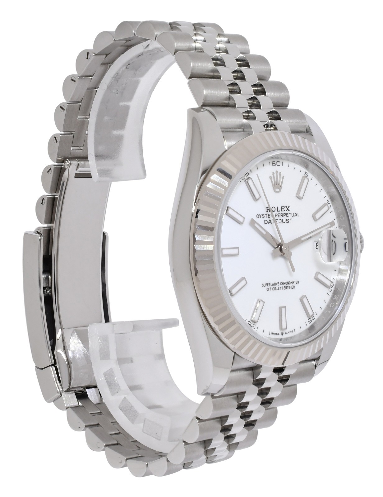 NEW Rolex Datejust 41 Steel & Gold Bezel White Dial Jubilee Watch B/P '25 126334