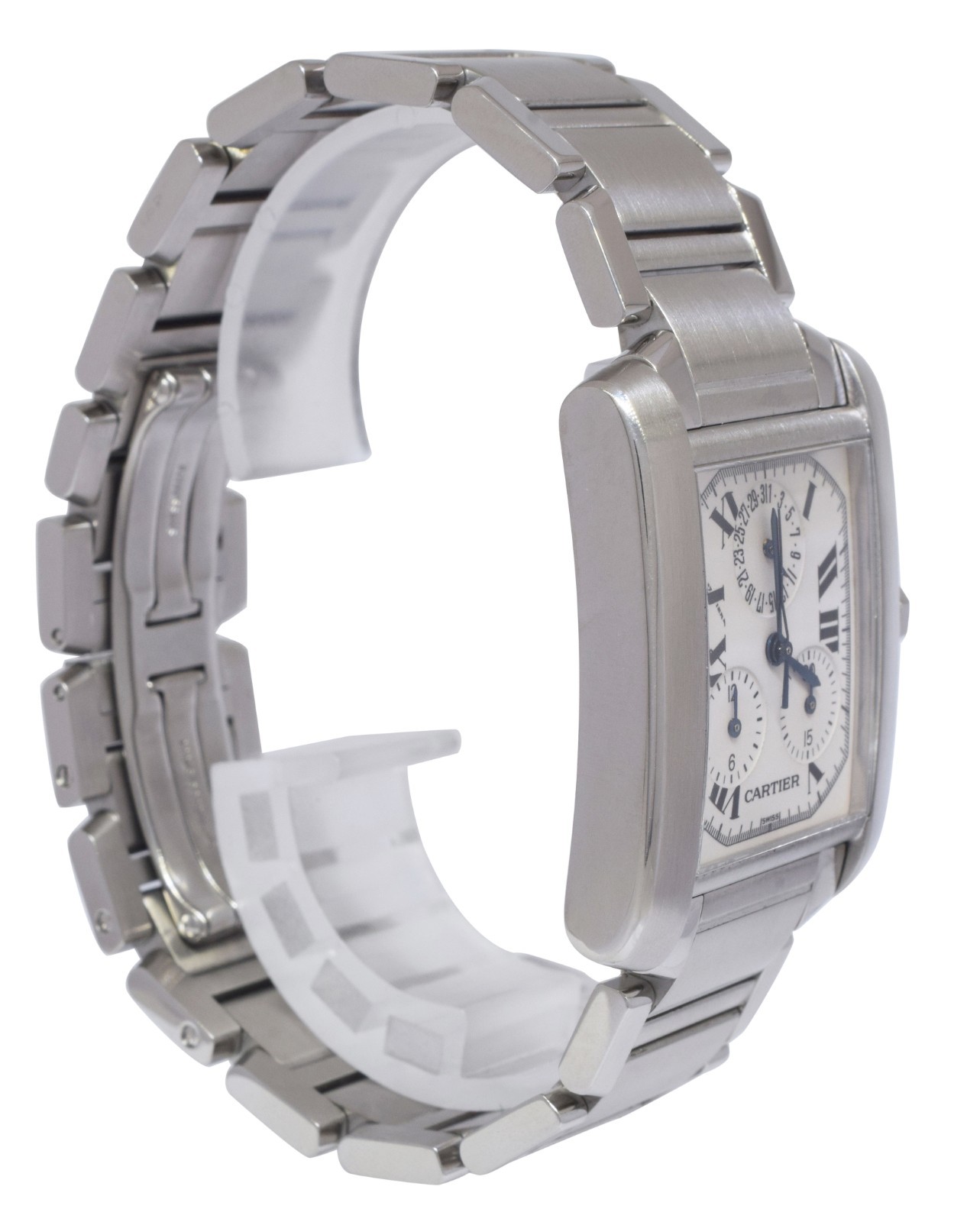 Cartier Tank Francaise Chronoflex Chronograph Steel Watch 2303
