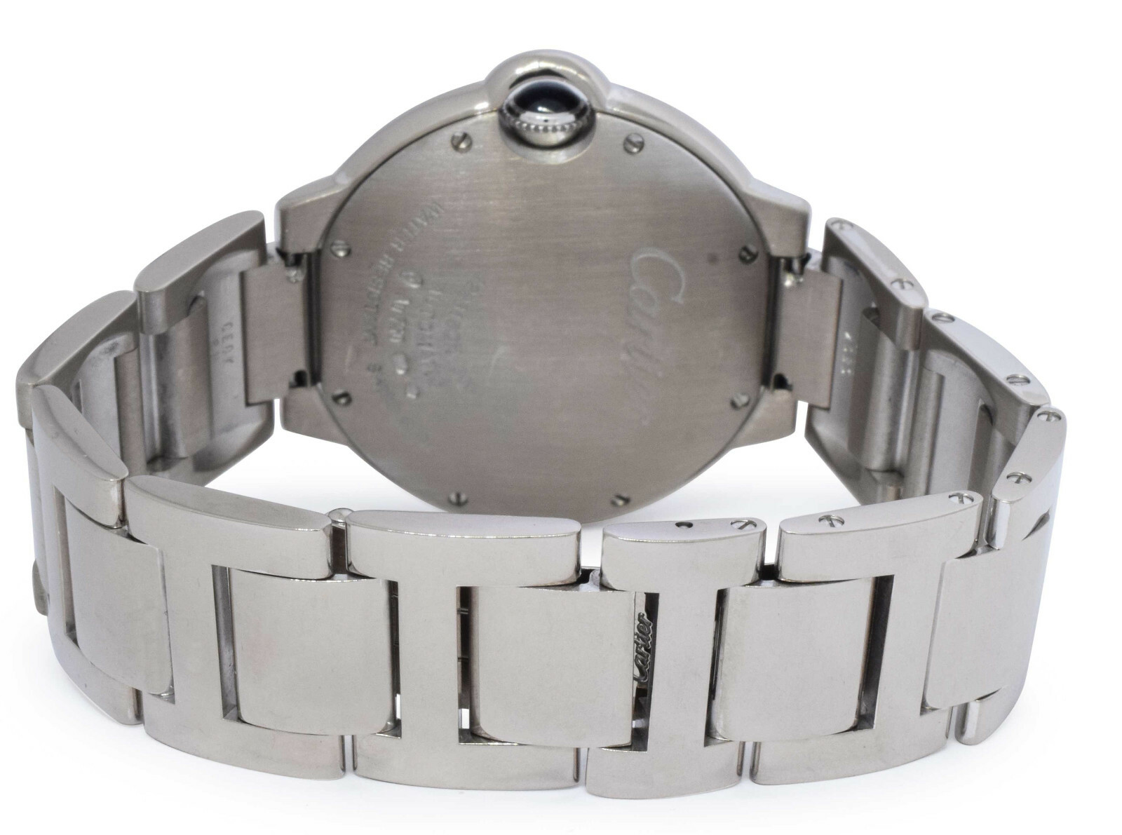 Cartier Ballon Bleu 36mm 18k White Gold Diamond Auto Watch +Box WE96006Z3 3004