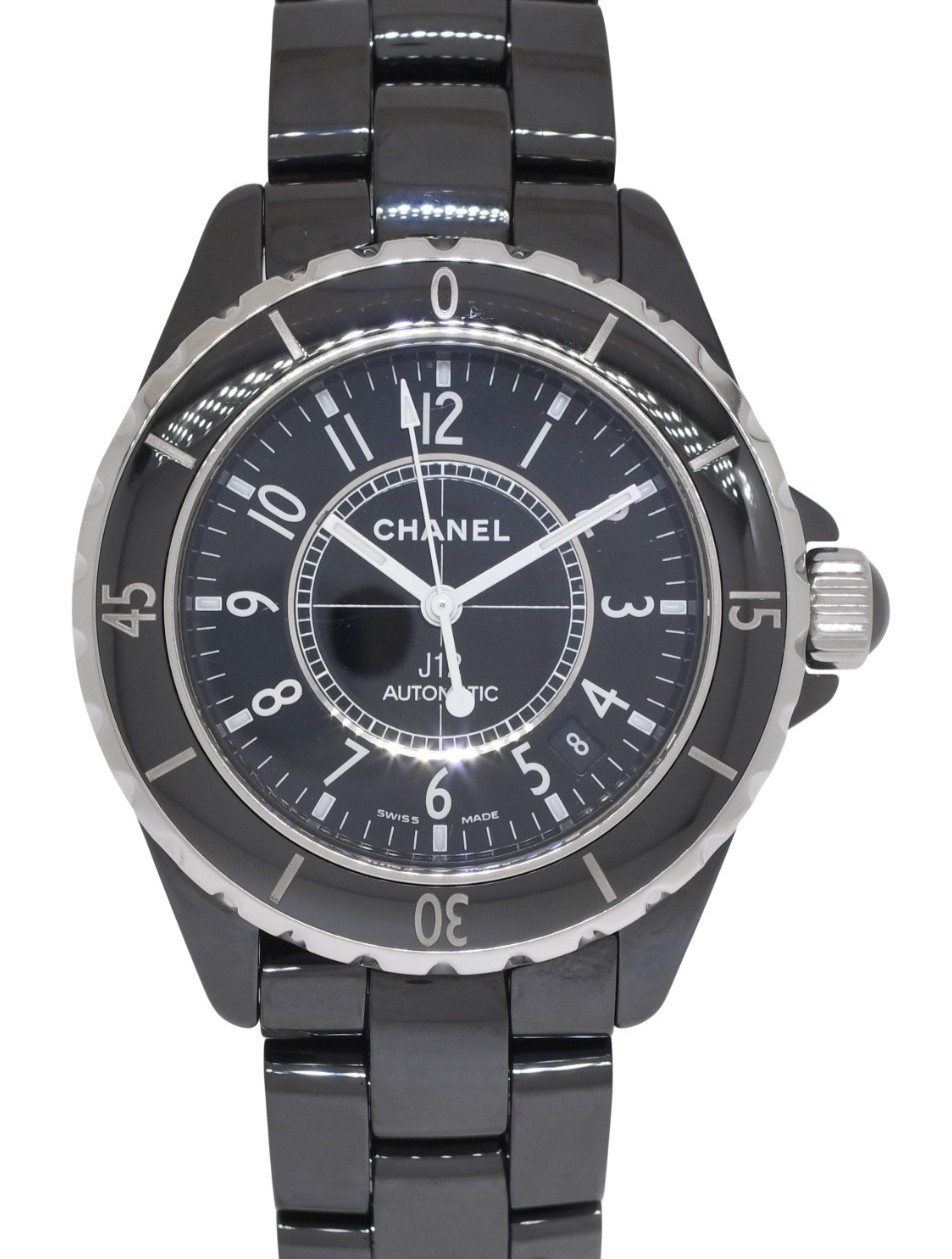 Chanel J12 Black Ceramic & Steel Ladies 38mm Automatic Watch H0684 Chanel J12 Black Ceramic & Steel Ladies 38mm Automatic Watch H0684