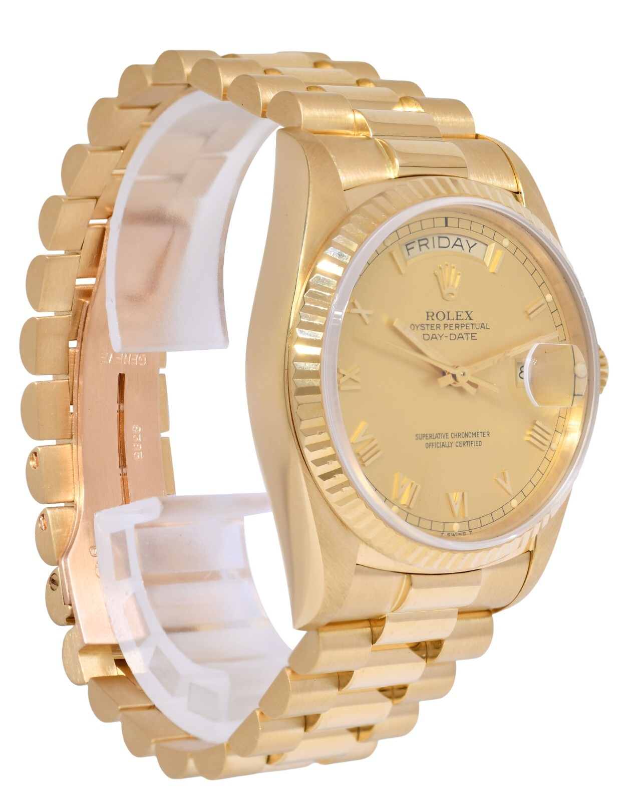 Rolex Day-Date 36 President 18k Yellow Gold Champagne Roman Dial Watch '86 18038 Rolex Day-Date 36 President 18k Yellow Gold Champagne Roman Dial Watch '86 18038