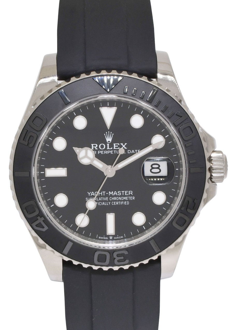 Rolex Yacht-Master 42 18k White Gold Mens Oysterflex Watch B/P 24 226659 Rolex Yacht-Master 42 18k White Gold Mens Oysterflex Watch B/P 24 226659