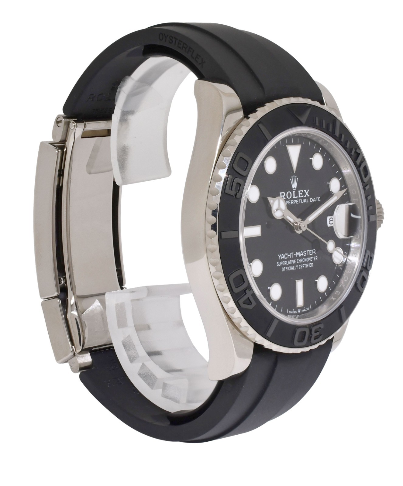 Rolex Yacht-Master 42 18k White Gold Mens Oysterflex Watch B/P 24 226659