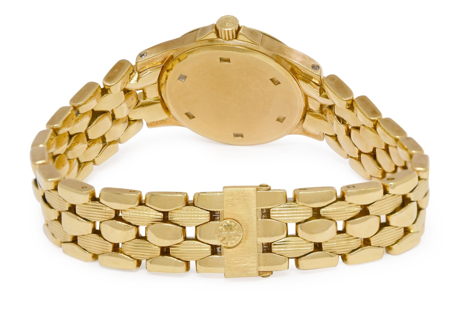 Patek Philippe Neptune 18k Yellow Gold Gray Diamond Dial Ladies Watch 4881/1J