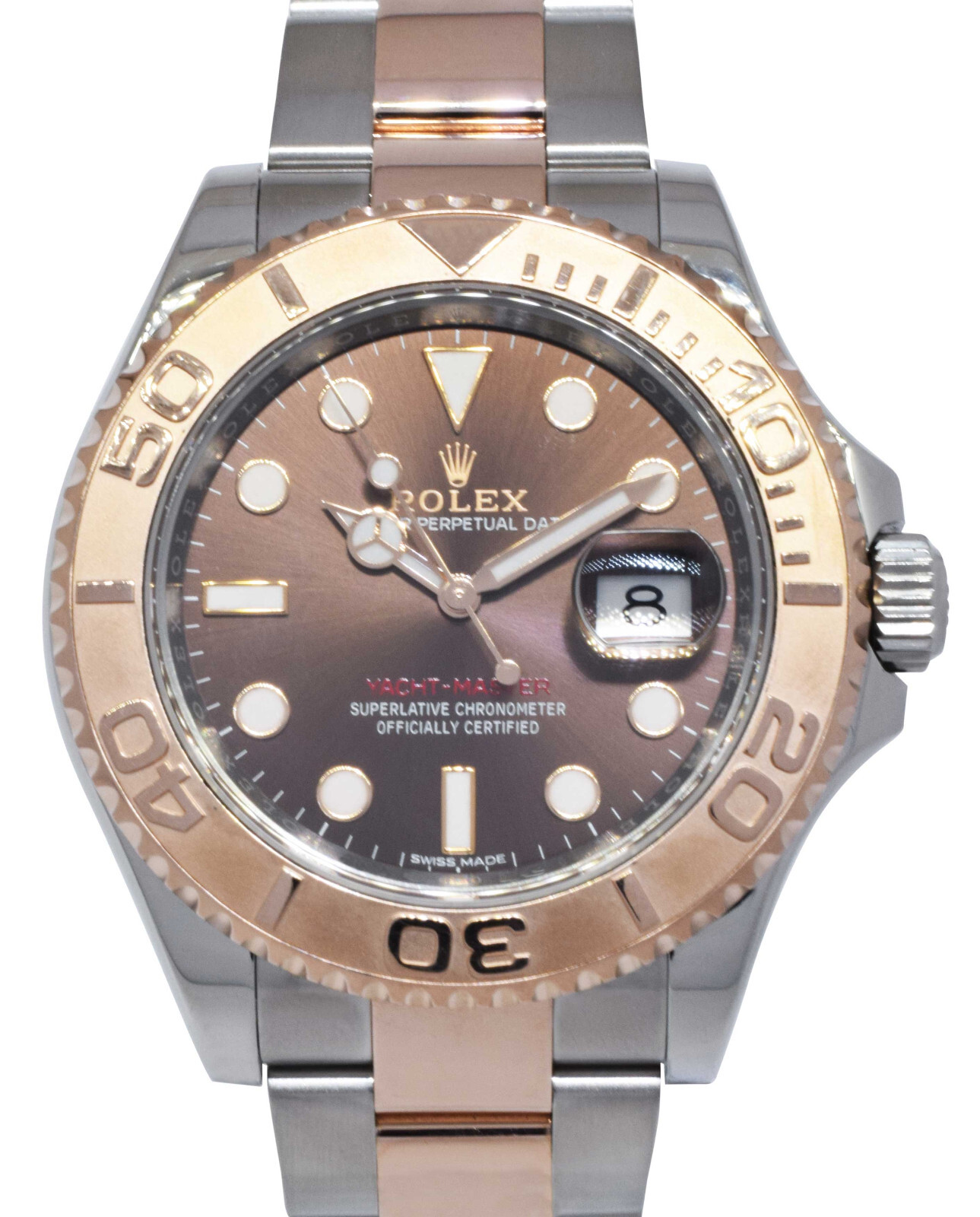 Rolex Yacht-Master 18k Rose Gold/Steel Chocolate Dial 40mm Watch B/P '18 116621 Rolex Yacht-Master 18k Rose Gold/Steel Chocolate Dial 40mm Watch B/P '18 116621
