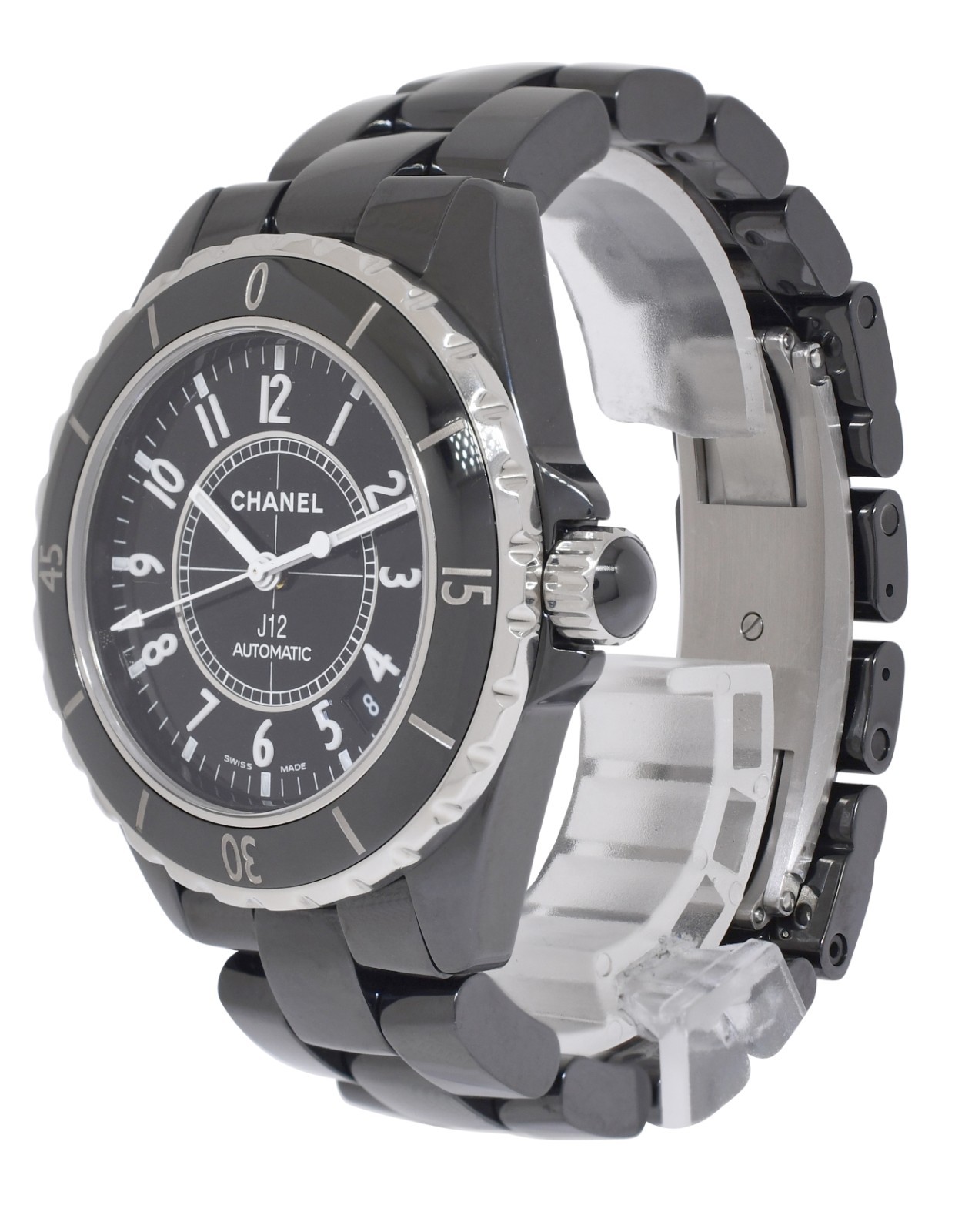 Chanel J12 Black Ceramic & Steel Ladies 38mm Automatic Watch H0684
