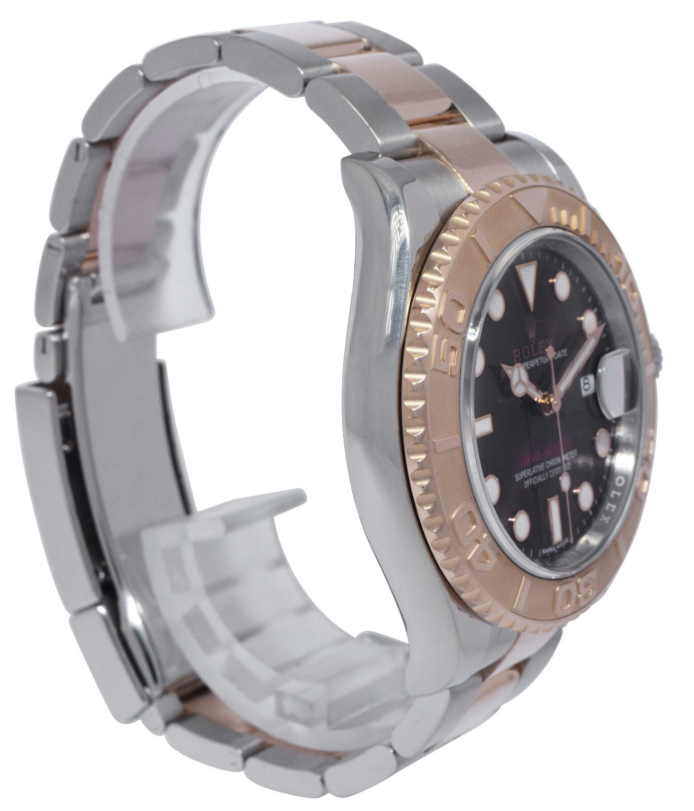 Rolex Yacht-Master 18k Rose Gold/Steel Chocolate Dial 40mm Watch B/P '18 116621