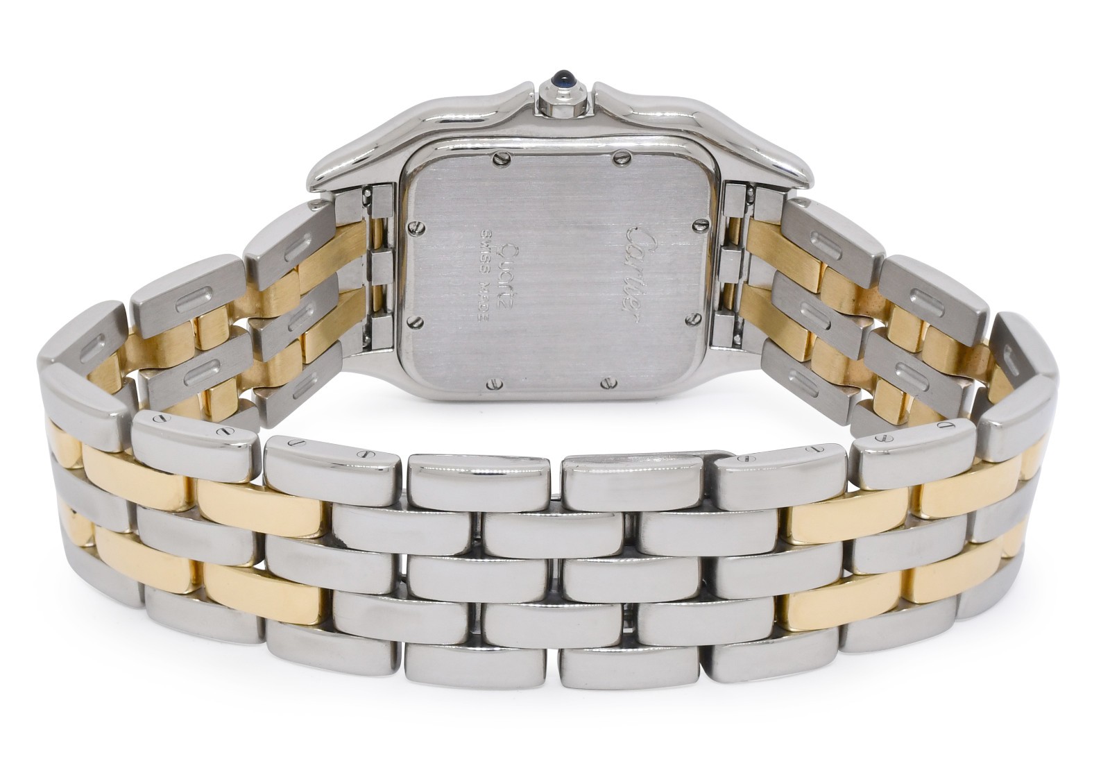 Cartier Panthere Jumbo 2 Row 18k Yellow Gold/Steel 29.5mm Quartz Watch 83957