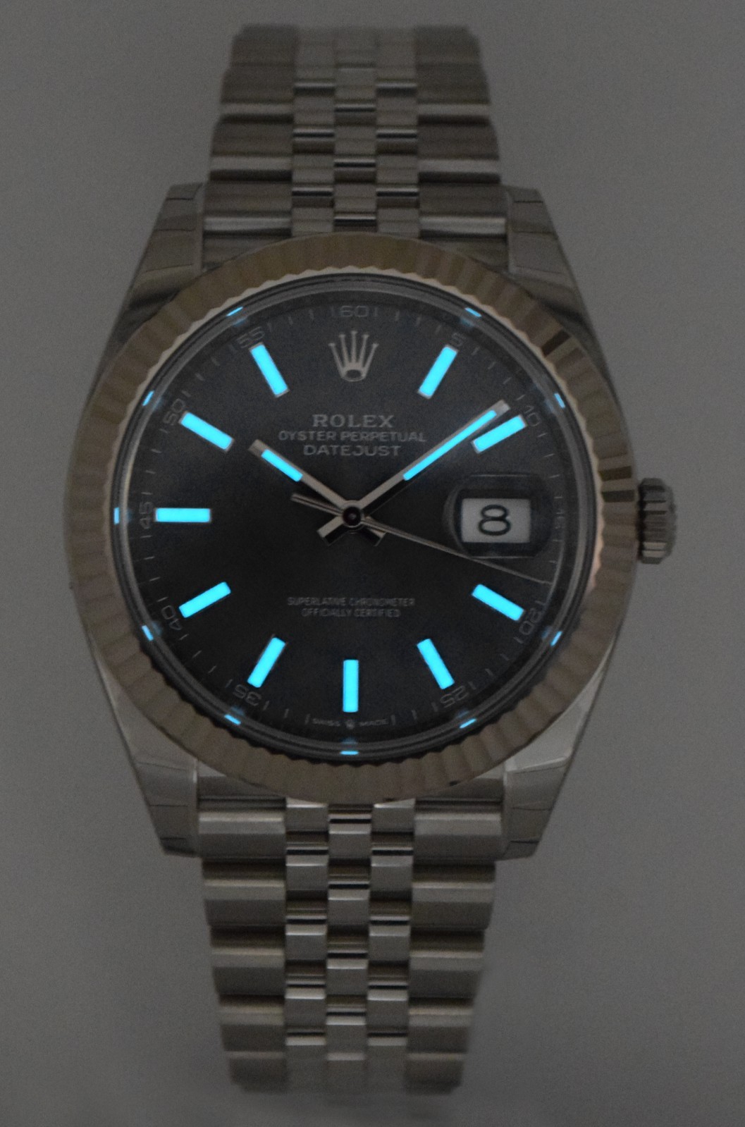 NEW Rolex Datejust 41 Steel & 18k WG Bezel Mint Green Dial Watch B/P '26 126334