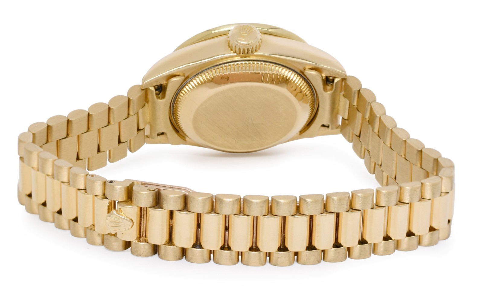 Rolex Datejust President 18k Yellow Gold Blue Diamond Ladies 26mm Watch R 69178