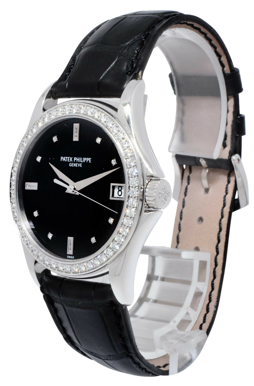Patek Philippe Calatrava 5108 18k White Gold Mens 37mm Automatic Watch 5108g