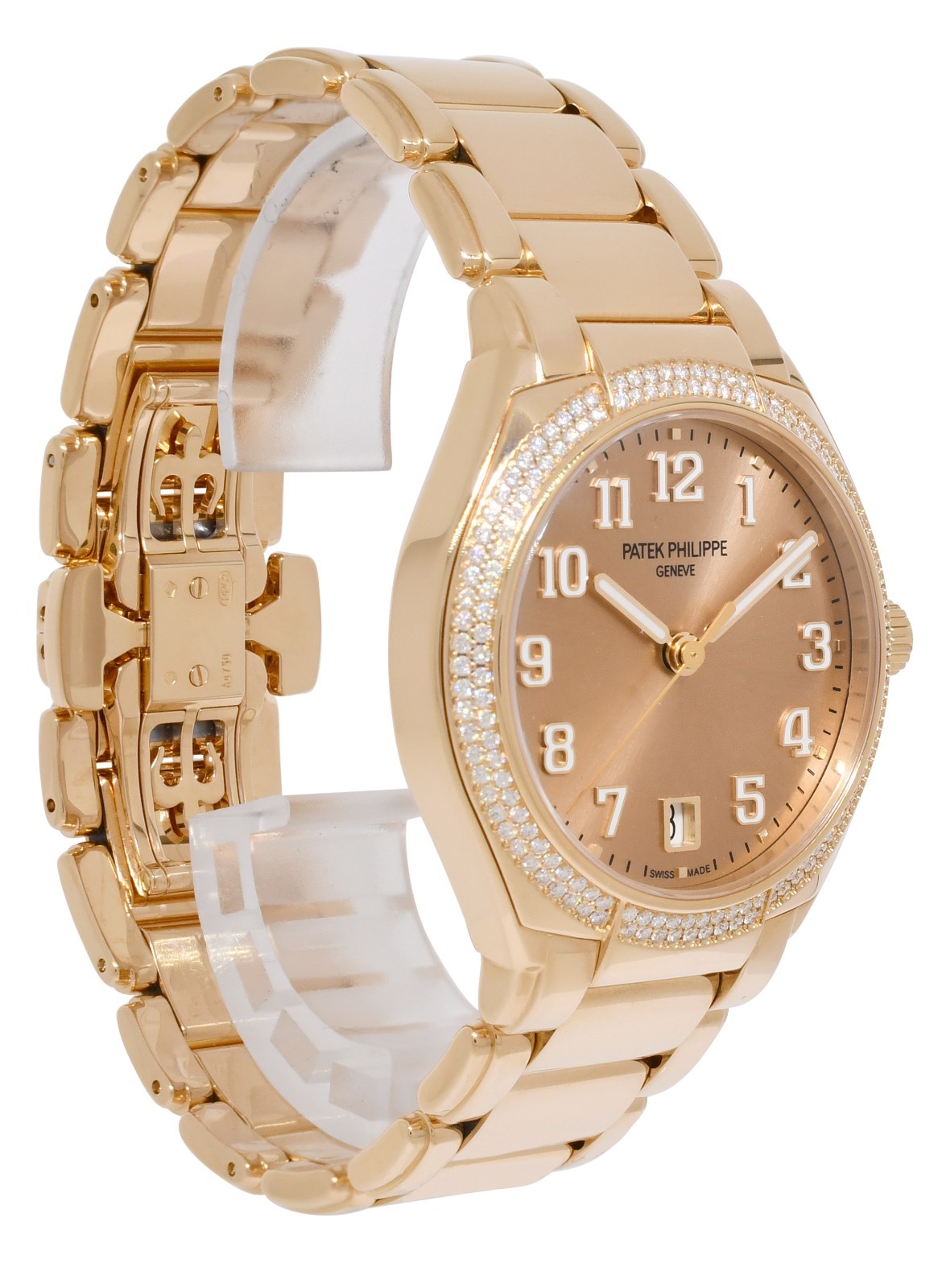 Patek Philippe Twenty~4 Rose Gold Champagne Diamond Ladies Watch B/P '24 7300