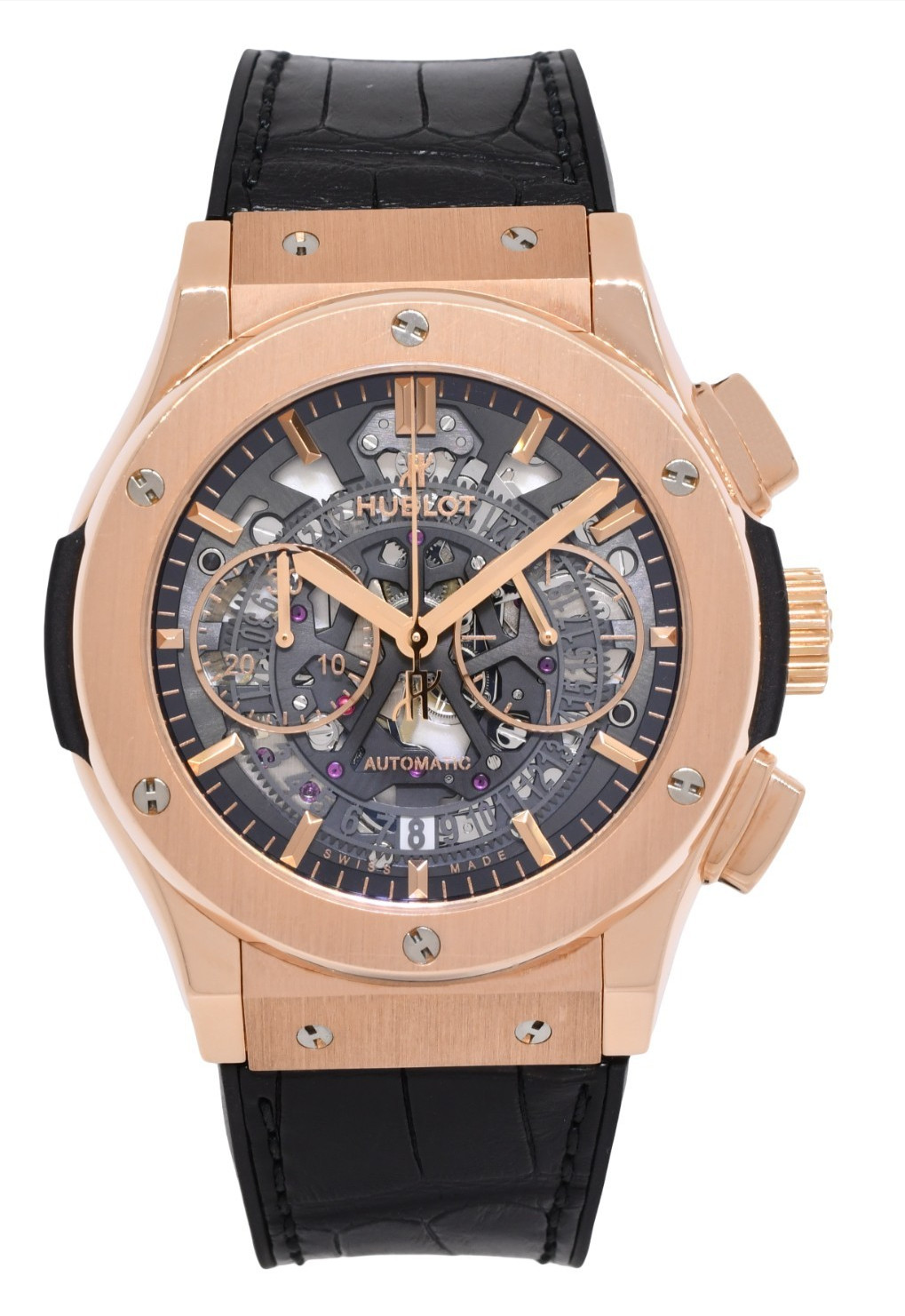 Hublot Classic Fusion Aerofusion Rose Gold Skeleton Watch B/P 525.0X.0180.LR