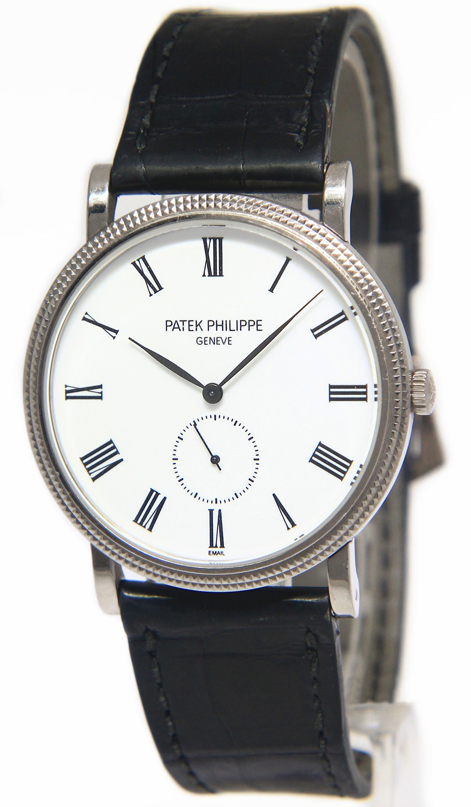 Patek Philippe Calatrava 5116 18k White Gold Enamel 36mm Watch +Archive 5116G