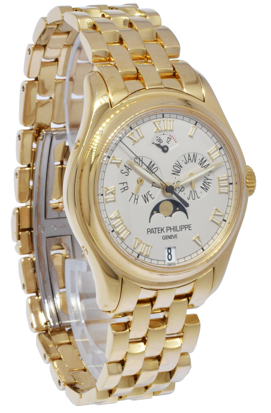 Patek Philippe Annual Calendar Moon 18k Yellow Gold Mens 37mm Watch 5036/1J