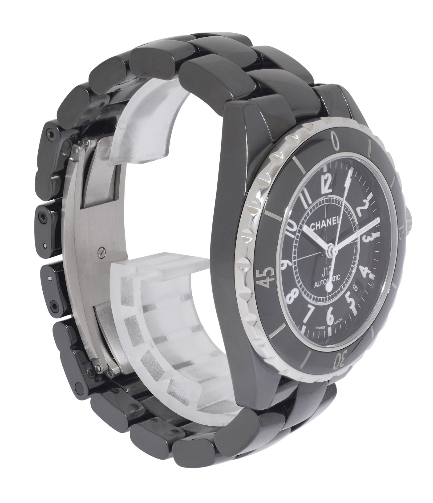 Chanel J12 Black Ceramic & Steel Ladies 38mm Automatic Watch H0684