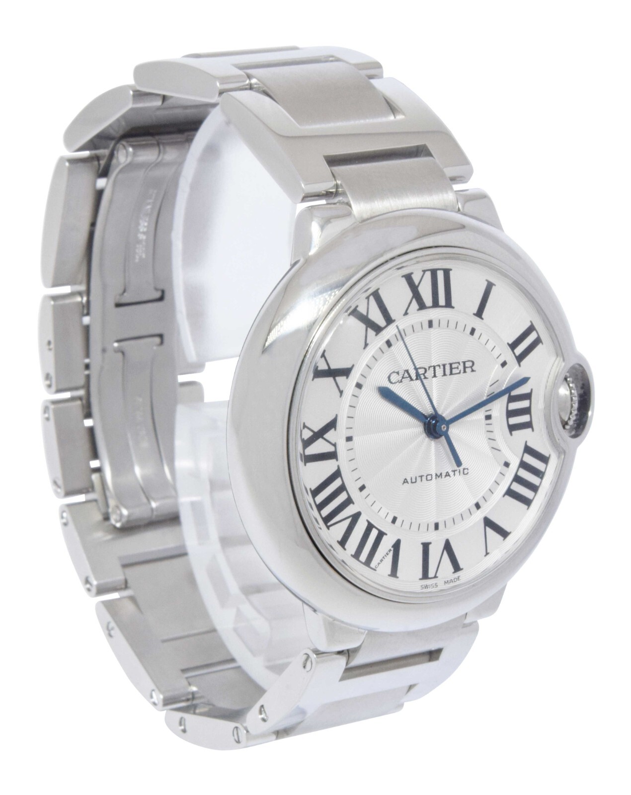 Cartier Ballon Bleu 36mm Steel Silver Dial Ladies Auto Watch W6920046 B/P 3284
