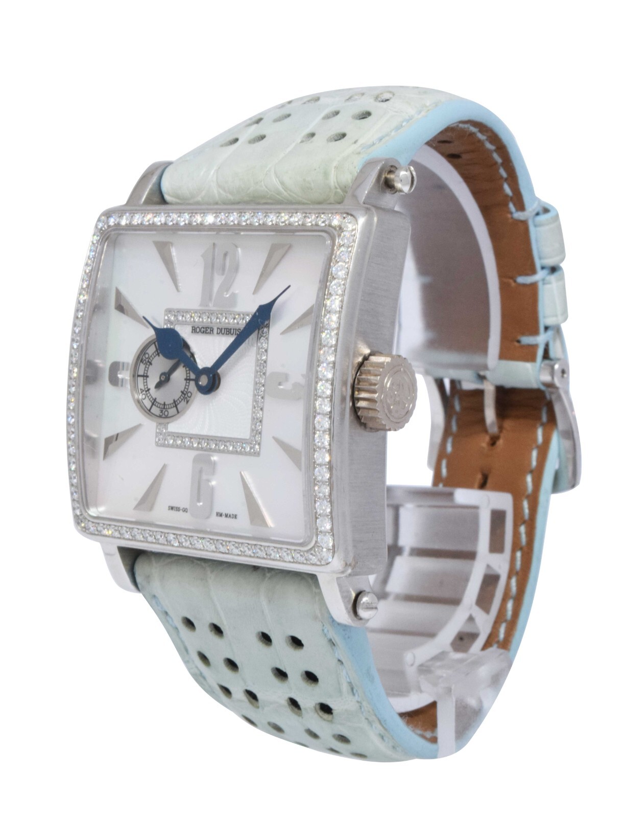 Roger Dubuis Golden Square 18k White Gold Ladies 34mm Limited Watch B/P G3498SD