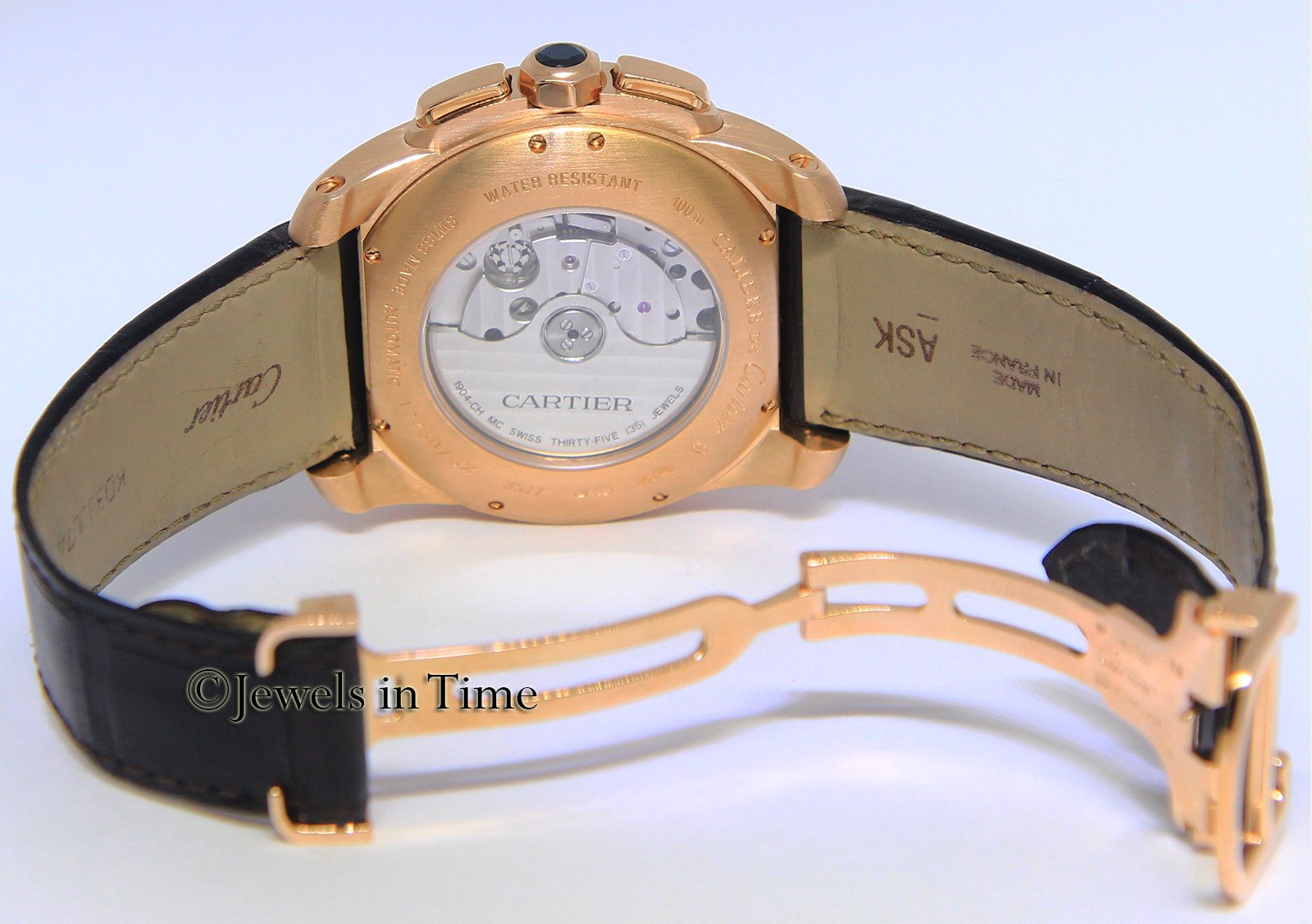 Cartier Calibre 18k Rose Gold Silver Dial 42mm Watch Box/Papers 3577 W7100044