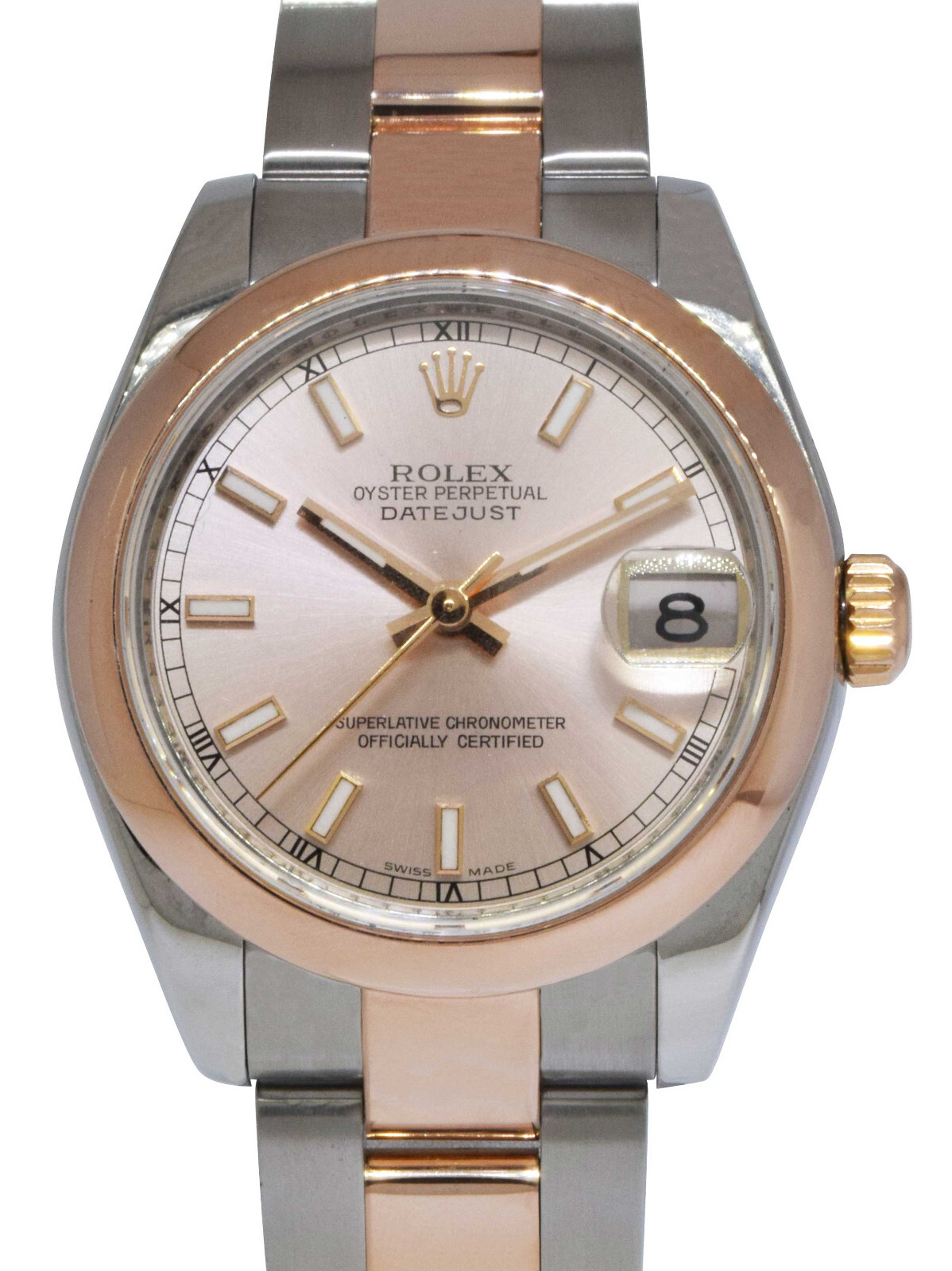 Rolex Datejust 18k Rose Gold/Steel Pink Index Dial Ladies 31mm Watch Z 178241 Rolex Datejust 18k Rose Gold/Steel Pink Index Dial Ladies 31mm Watch Z 178241