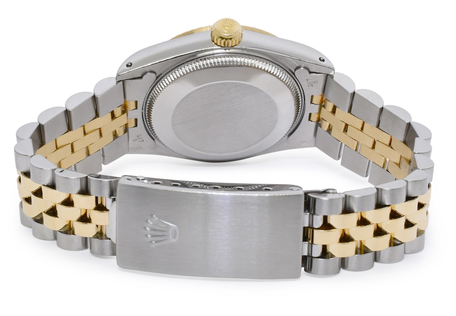 Rolex Datejust 18k Yellow Gold/Steel Champagne Diamond Dial 31mm Watch E 68273